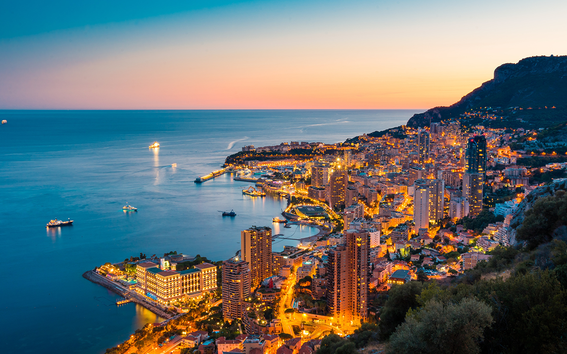 Fondos De Pantalla 19x10 Montecarlo Monaco Amaneceres Y Atardeceres Costa Ciudades Descargar Imagenes