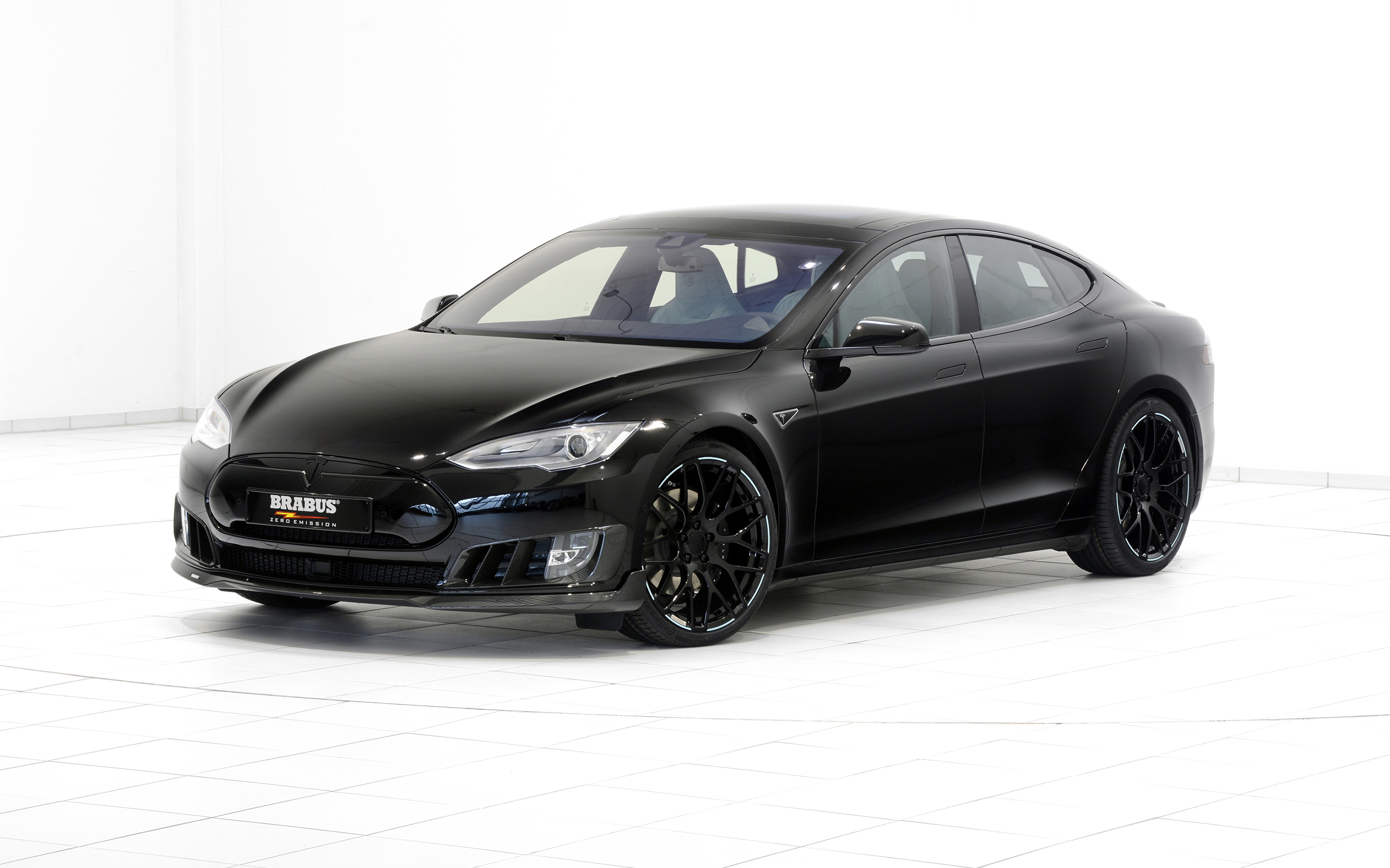 Картинка авто Tesla Motors Brabus Model S черные 3840x2400