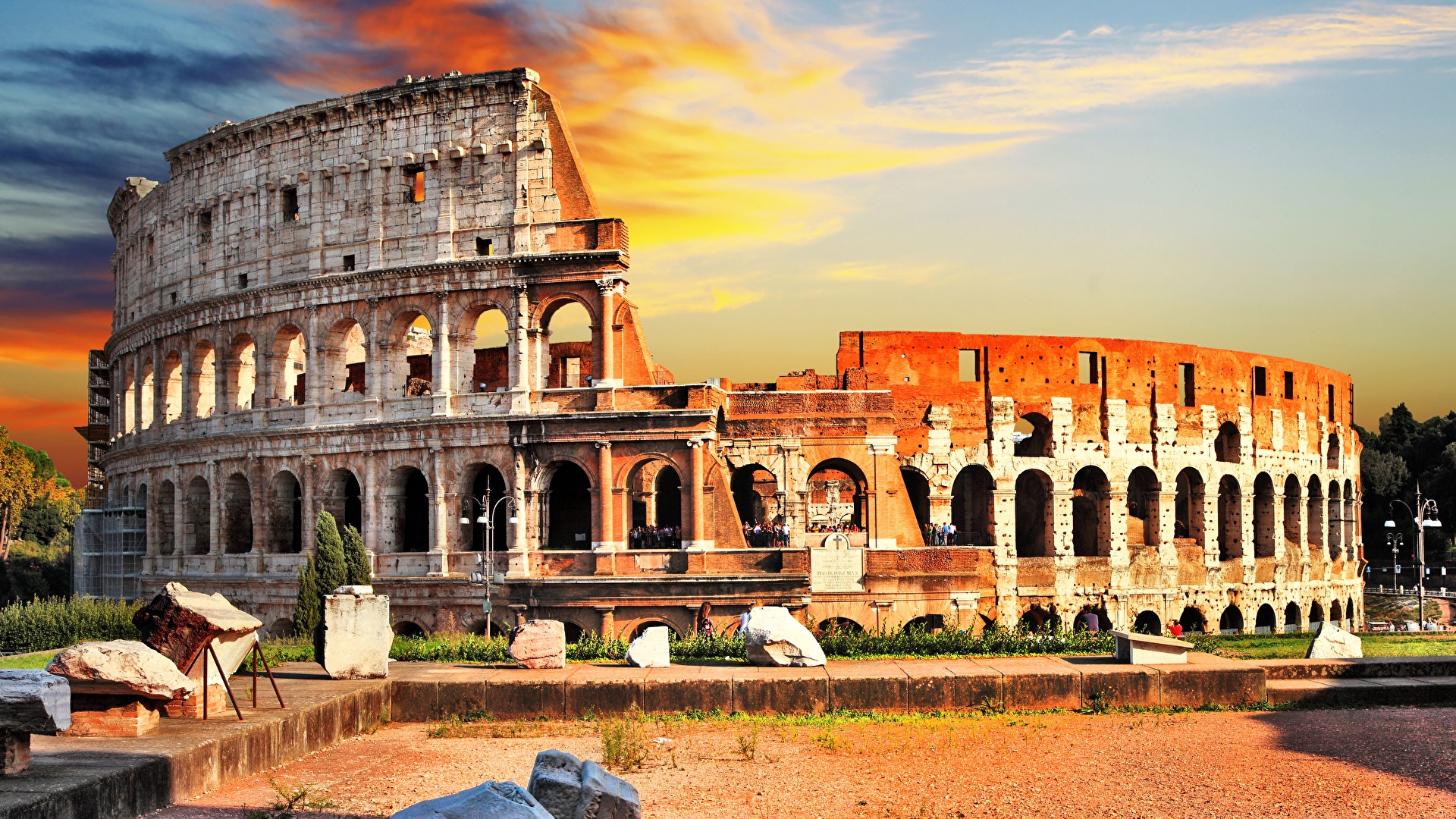 Pictures Rome Colosseum Italy Cities 1920x1080