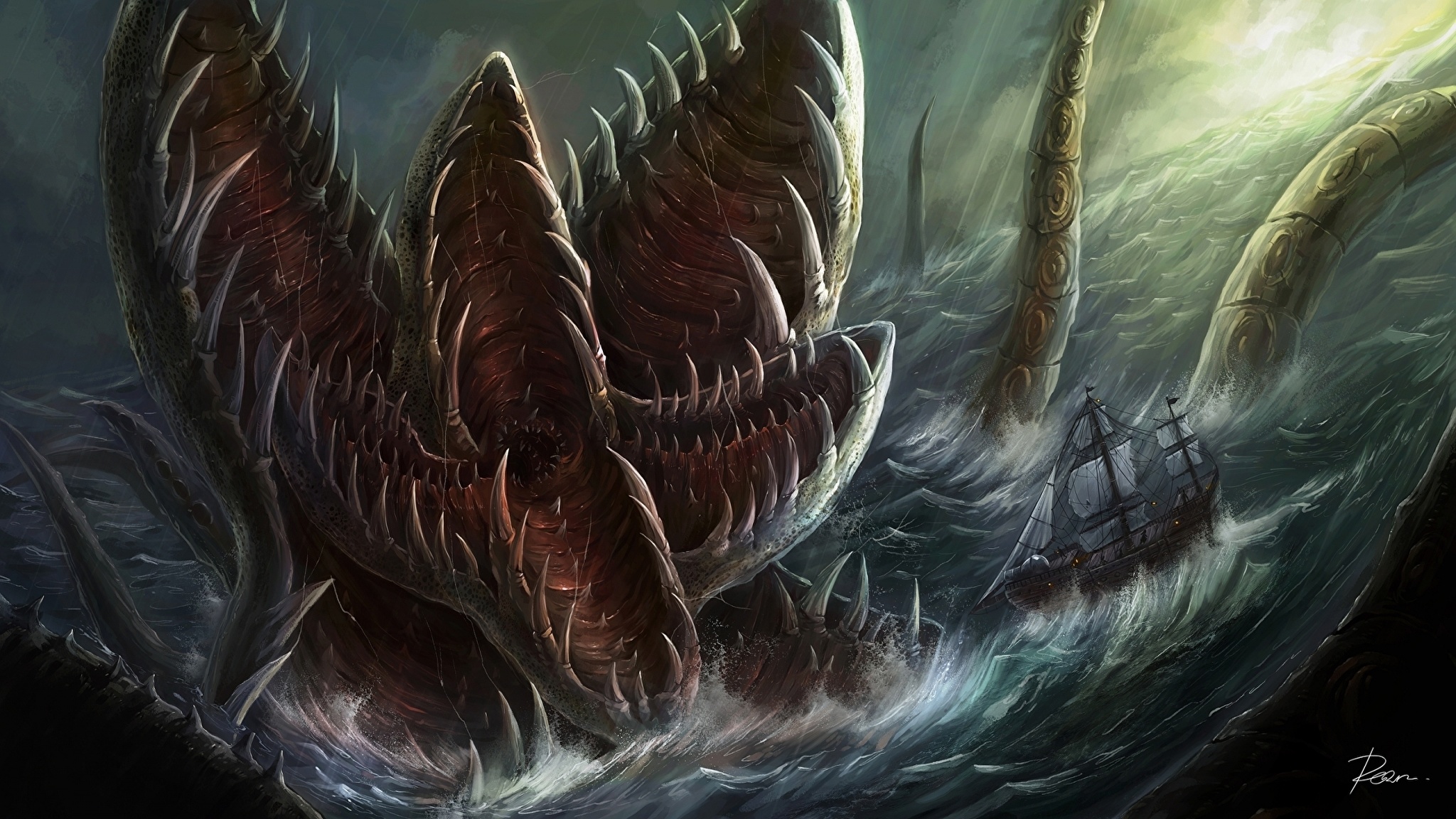Кракен Морское чудовище