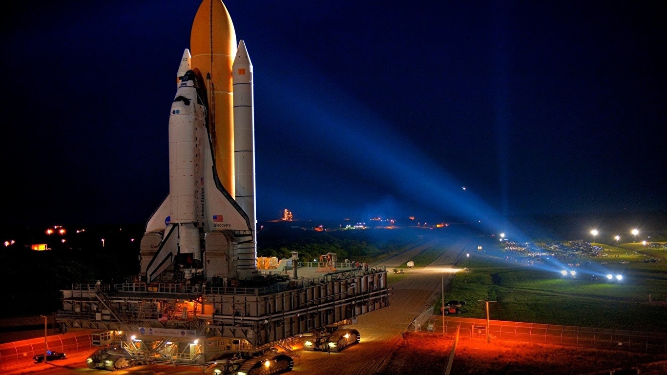 壁紙 1366x768 船 ロケット Space Shuttle Discovery Nasa 宇宙