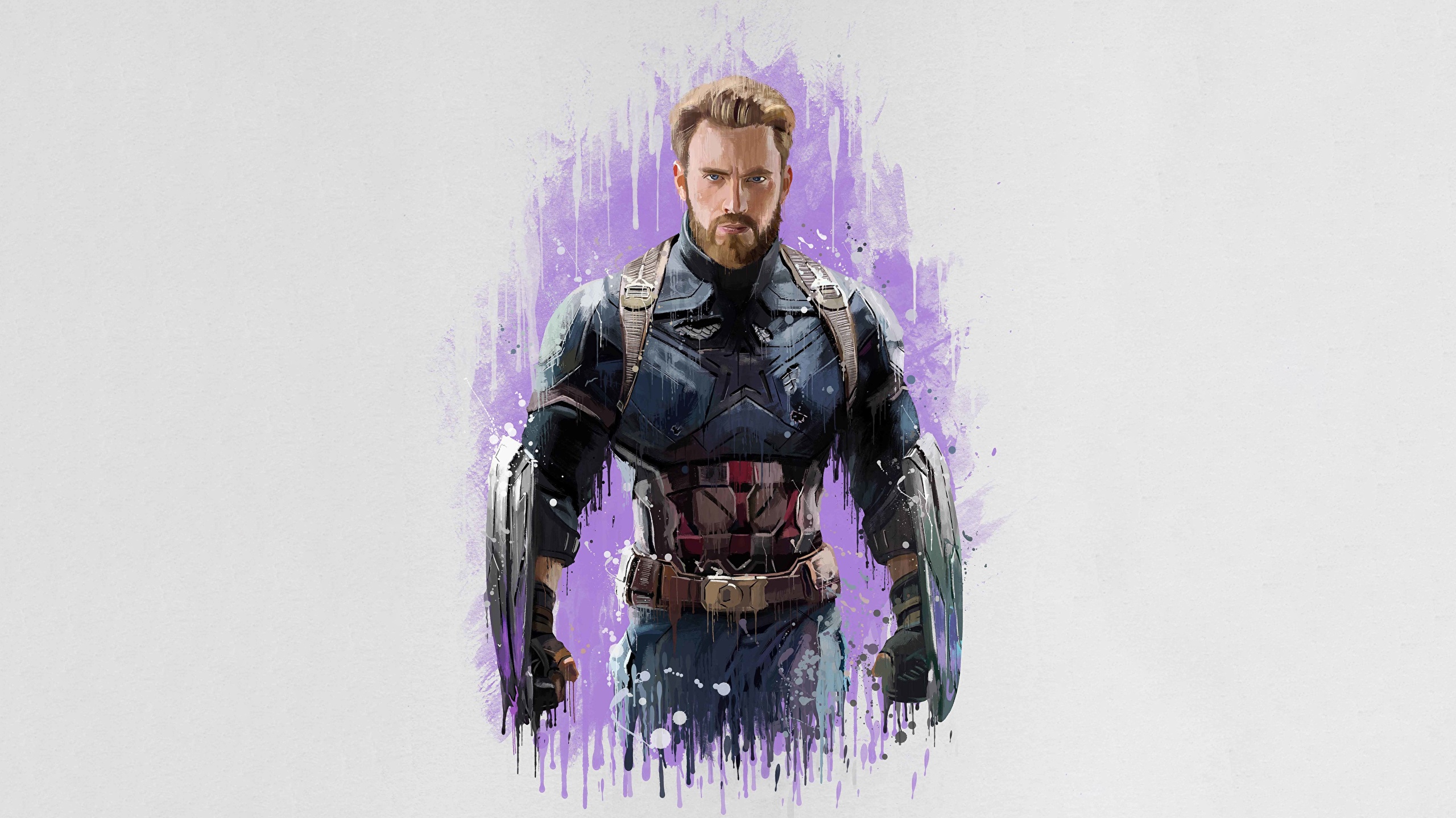 壁紙 2560x1440 Avengers Infinity War キャプテン アメリカ 描かれた壁紙 クリス エヴァンス 映画 有名人 ダウンロード 写真