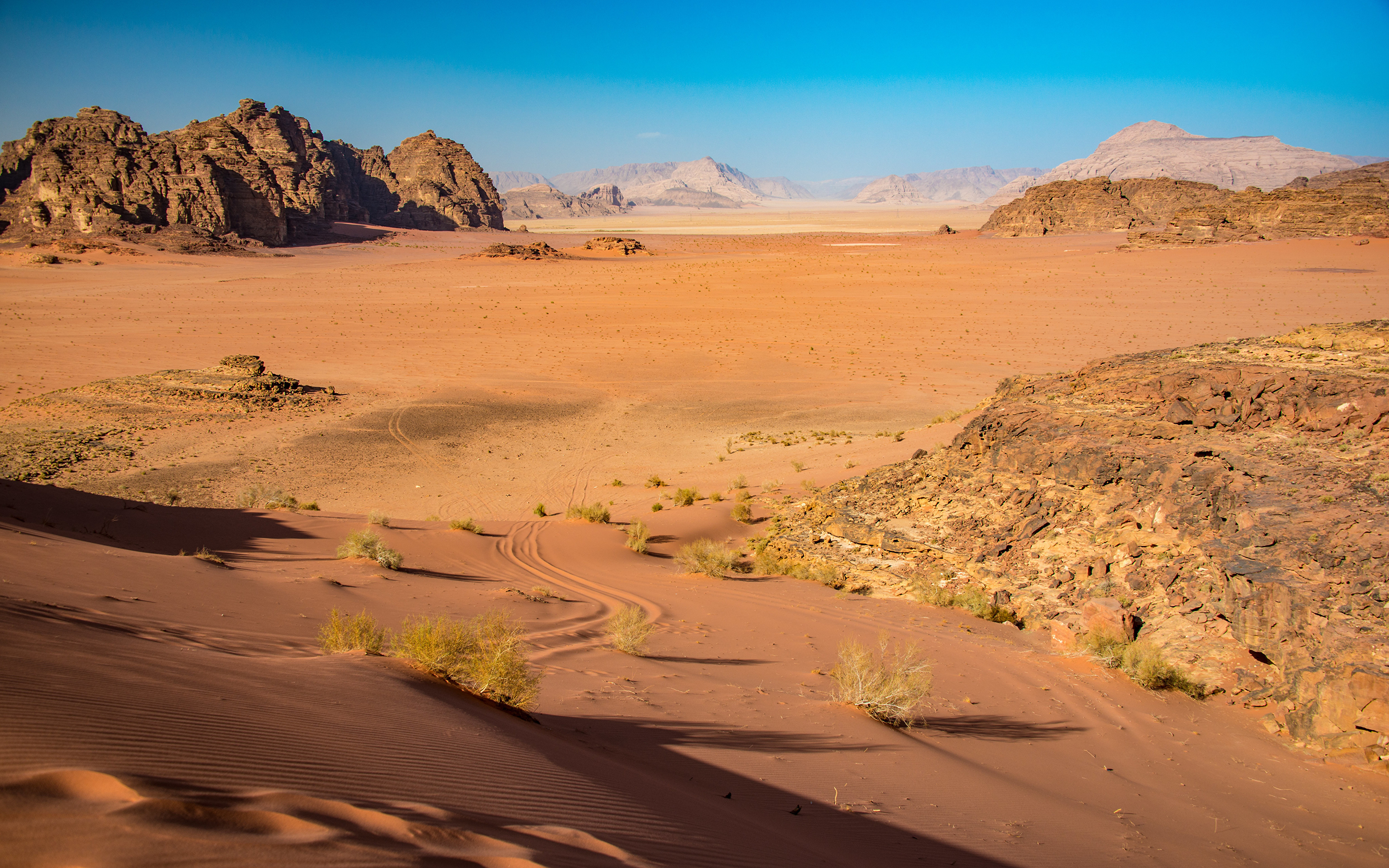壁紙 3840x2400 砂漠 石 Wadi Rum Jordan 岩 砂 自然 ダウンロード 写真