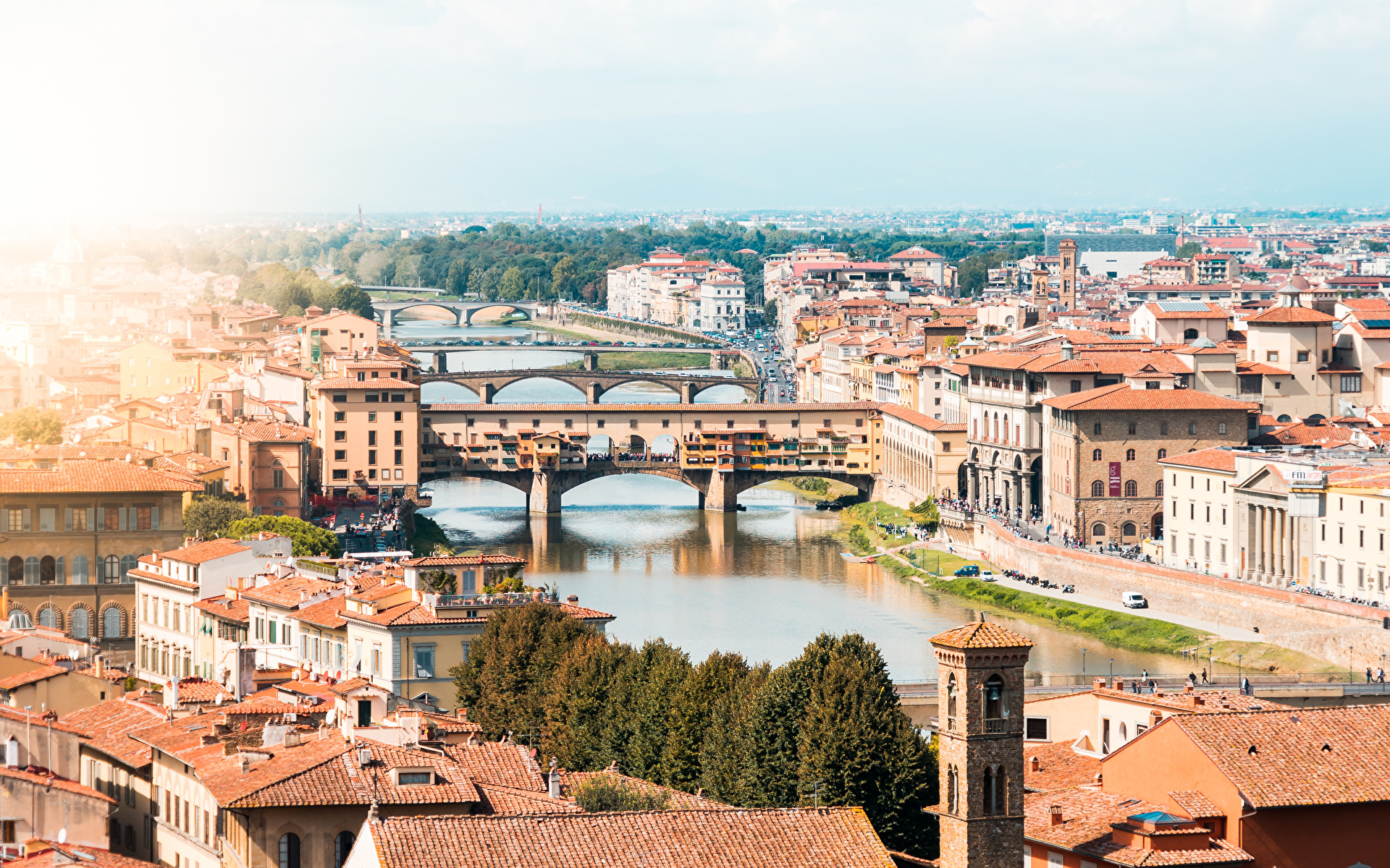 Fondos De Pantalla 1920x1200 Florencia Italia Ríos Puentes Arno River Ponte Vecchio Ciudades 3210