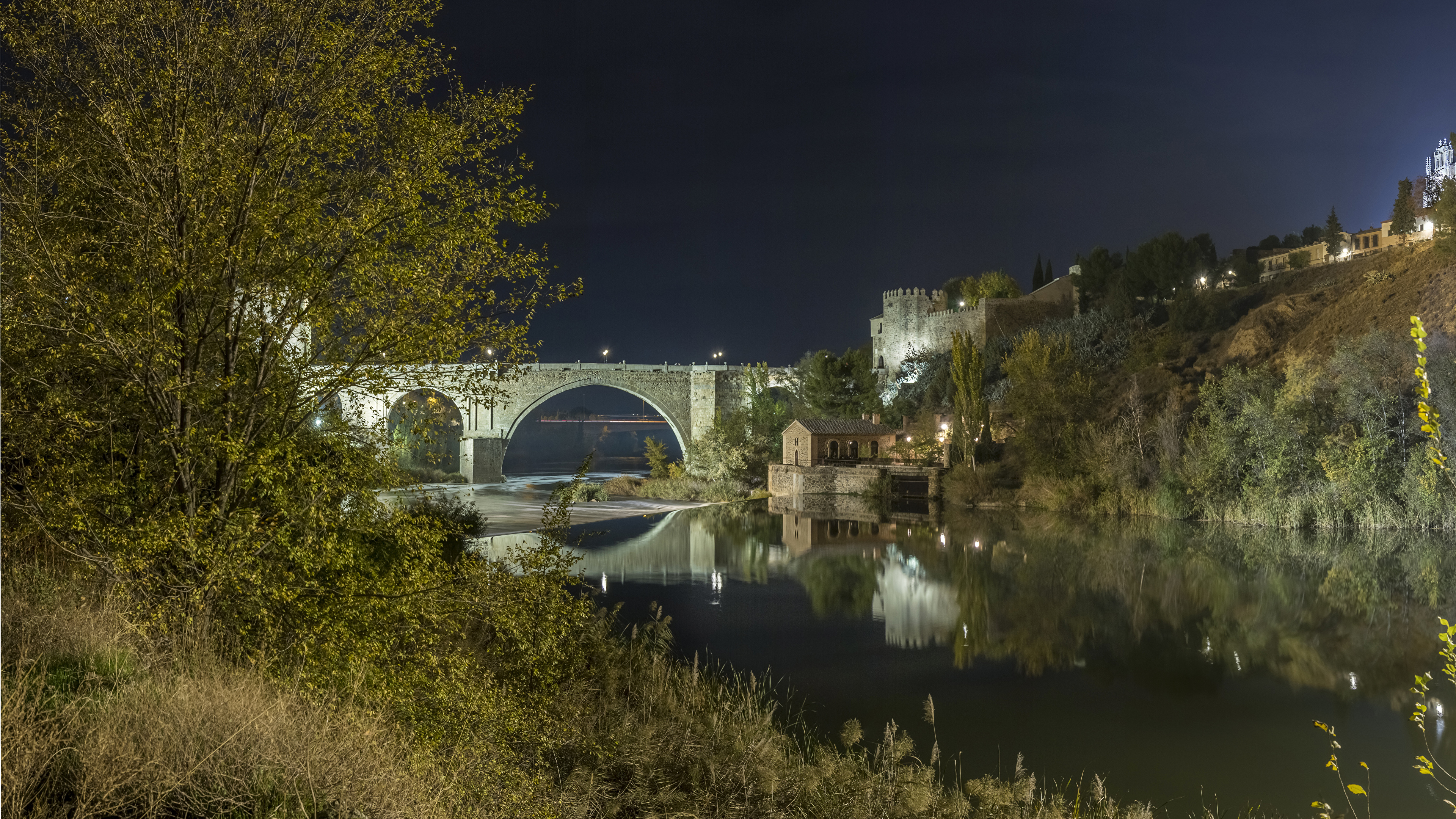 Photo Usa Fortress Santa Ana Bridges Night Rivers Cities 3840x2160