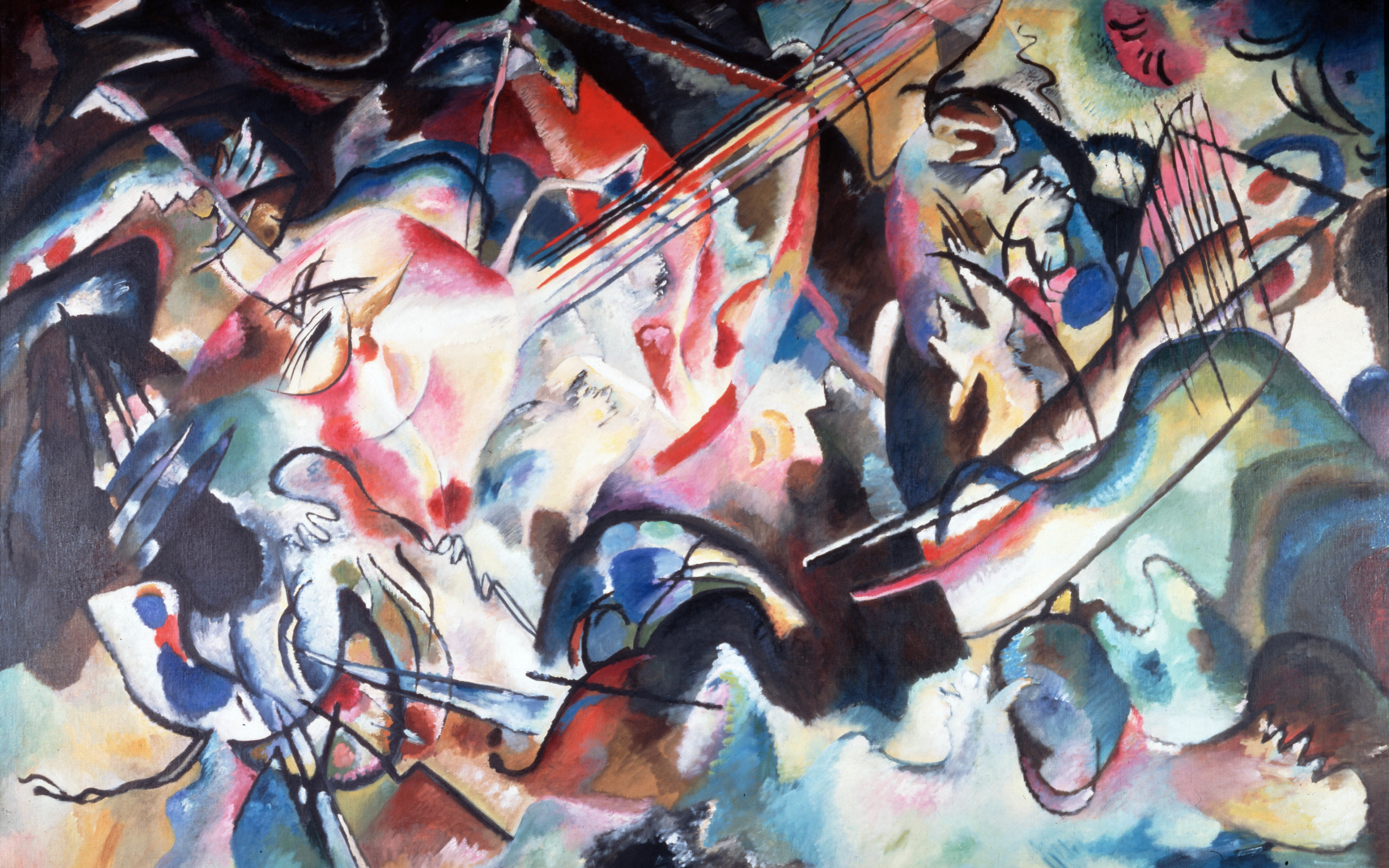 壁紙 3840x2400 絵画 抽象化 Wassily Kandinsky Composition Vi ダウンロード 写真