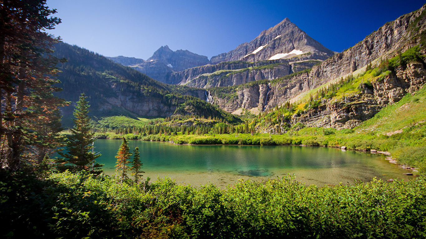壁紙 1366x768 湖 山 風景写真 自然 ダウンロード 写真