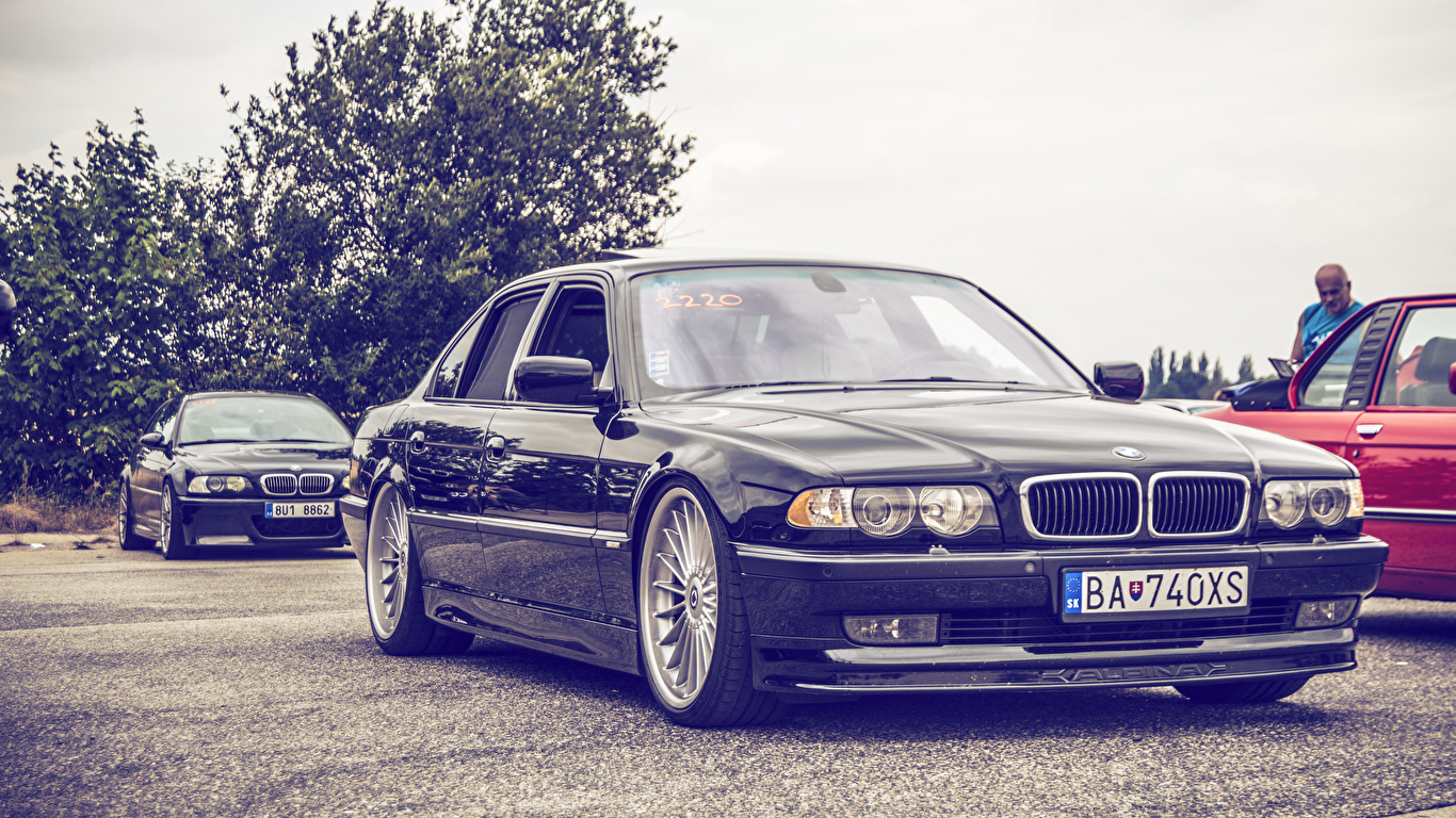 Photo BMW Tuning E38 Stance auto 1366x768