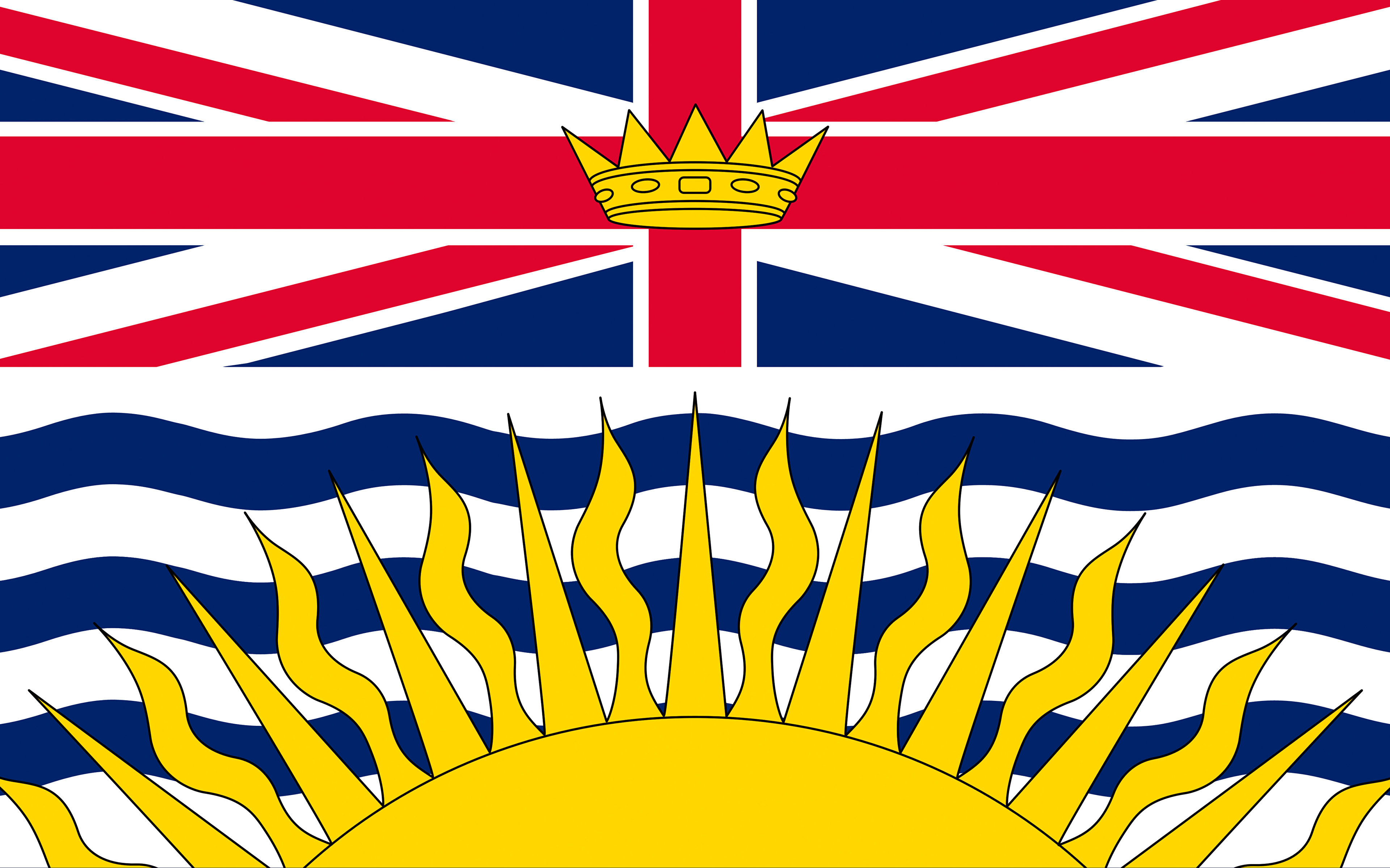 Fotos Von Kanada British Columbia Flagge 3840x2400