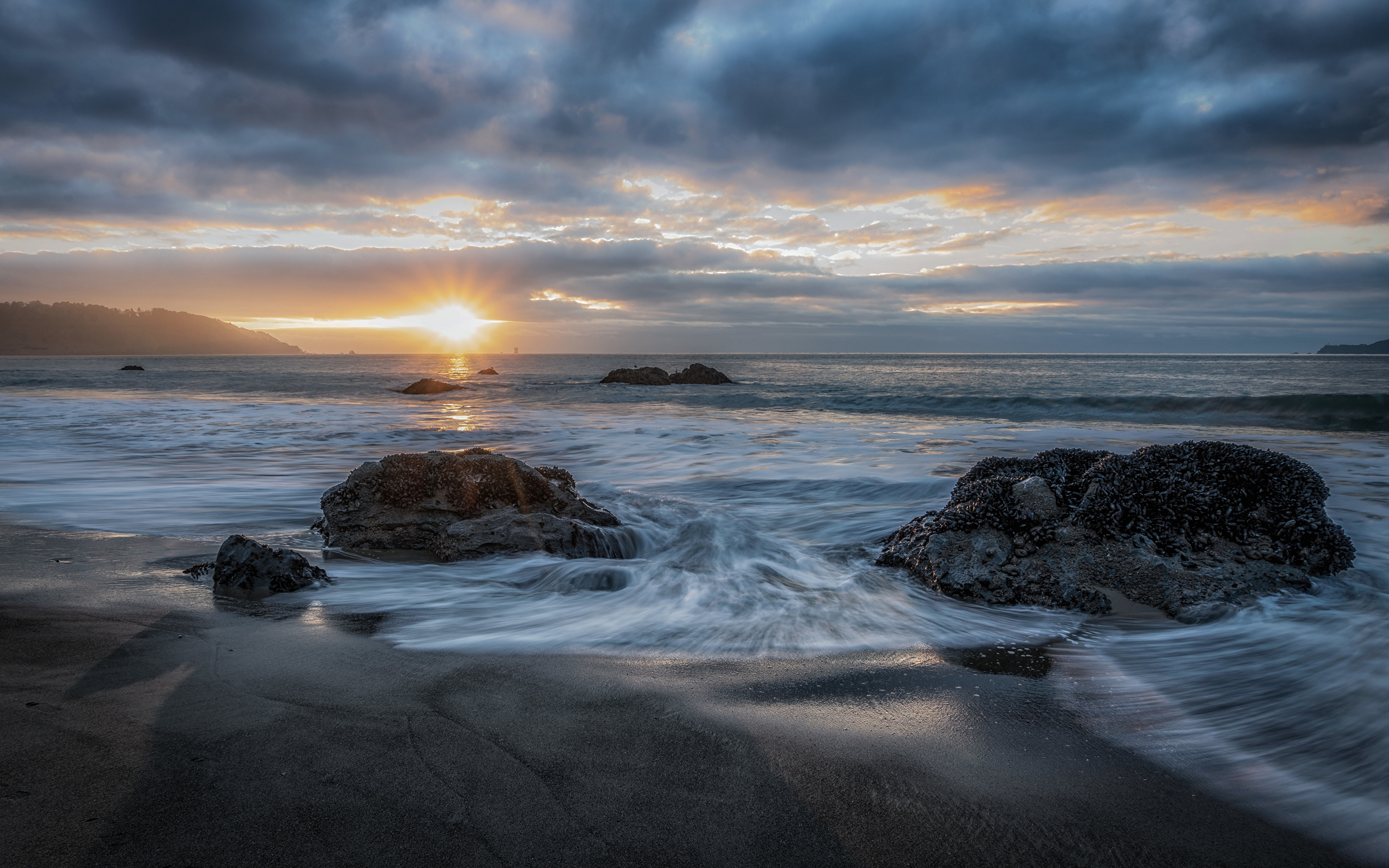 Фотография Калифорния Америка Marshall'S Beach Природа 3840x2400