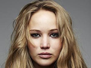 Bakgrunnsbilder Jennifer Lawrence Ansikt Mørk blond Ser Håret Kjendiser Unge_kvinner