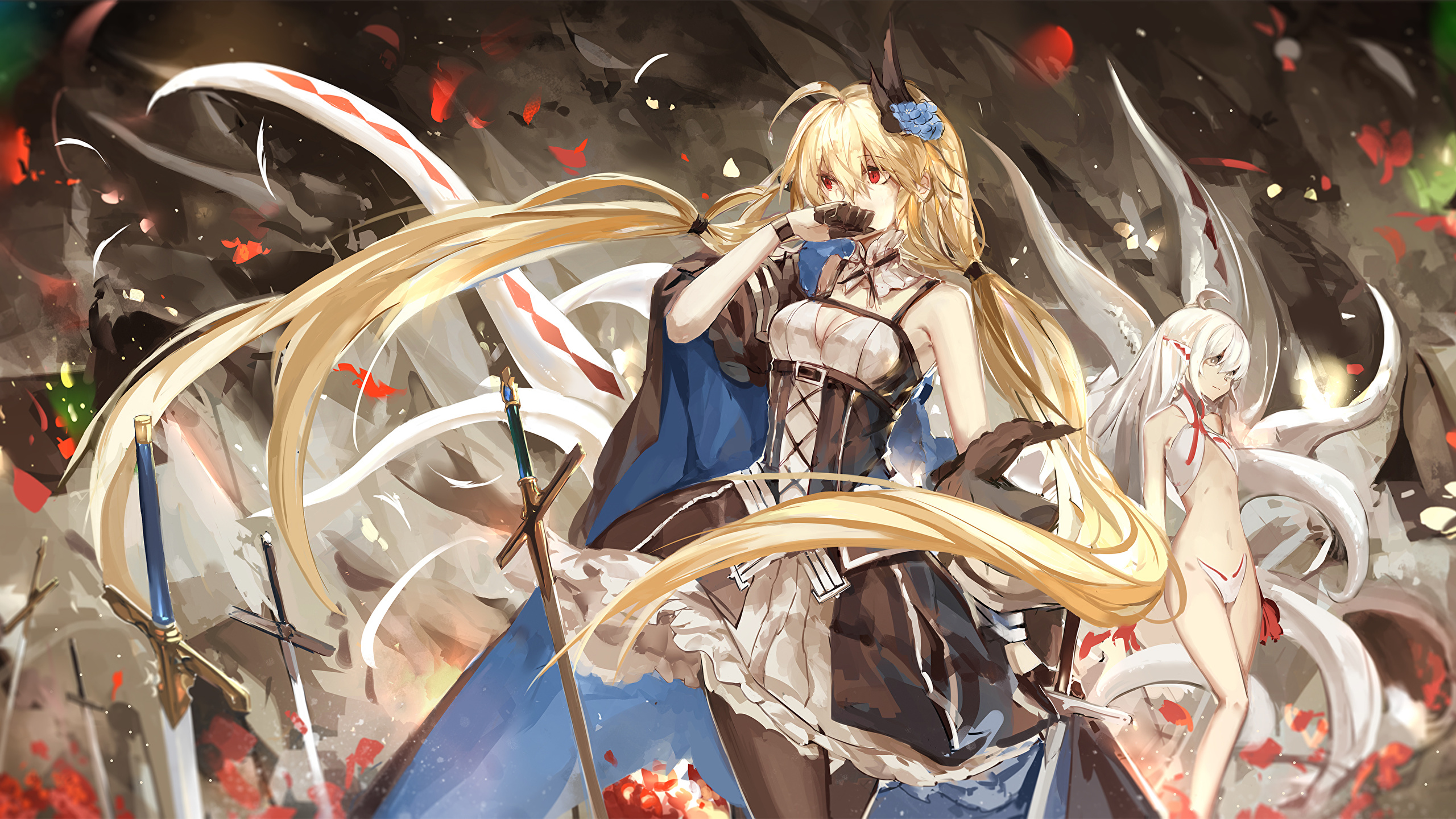 Картинки Pixiv Fantasia Мечи saberiii armeechef Аниме 2560x1440