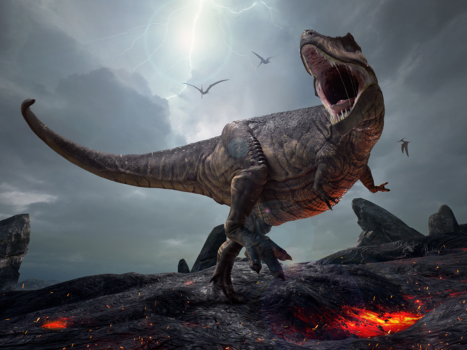 Fondos de Pantalla 1600x1200 Dinosauria Tyrannosaurus rex Rictus 3D  Gráficos descargar imagenes