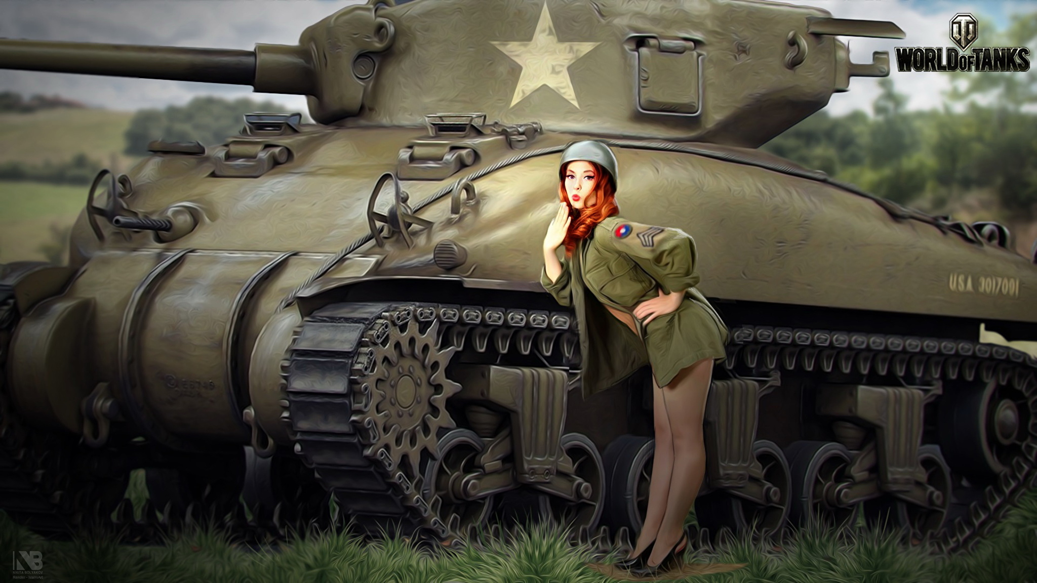 Wot tante. World of Tanks Nikita Bolyakov. World of Tanks т34 девушка. Девушки и танки ворлд оф танкс. Девушки и танки Шерман.