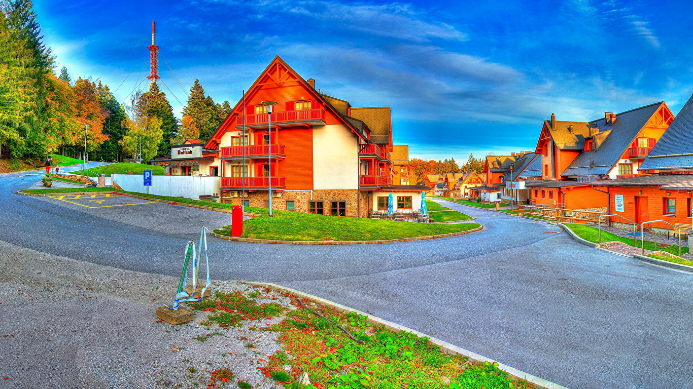 Picture Slovenia HDR Roads Cities 1366x768
