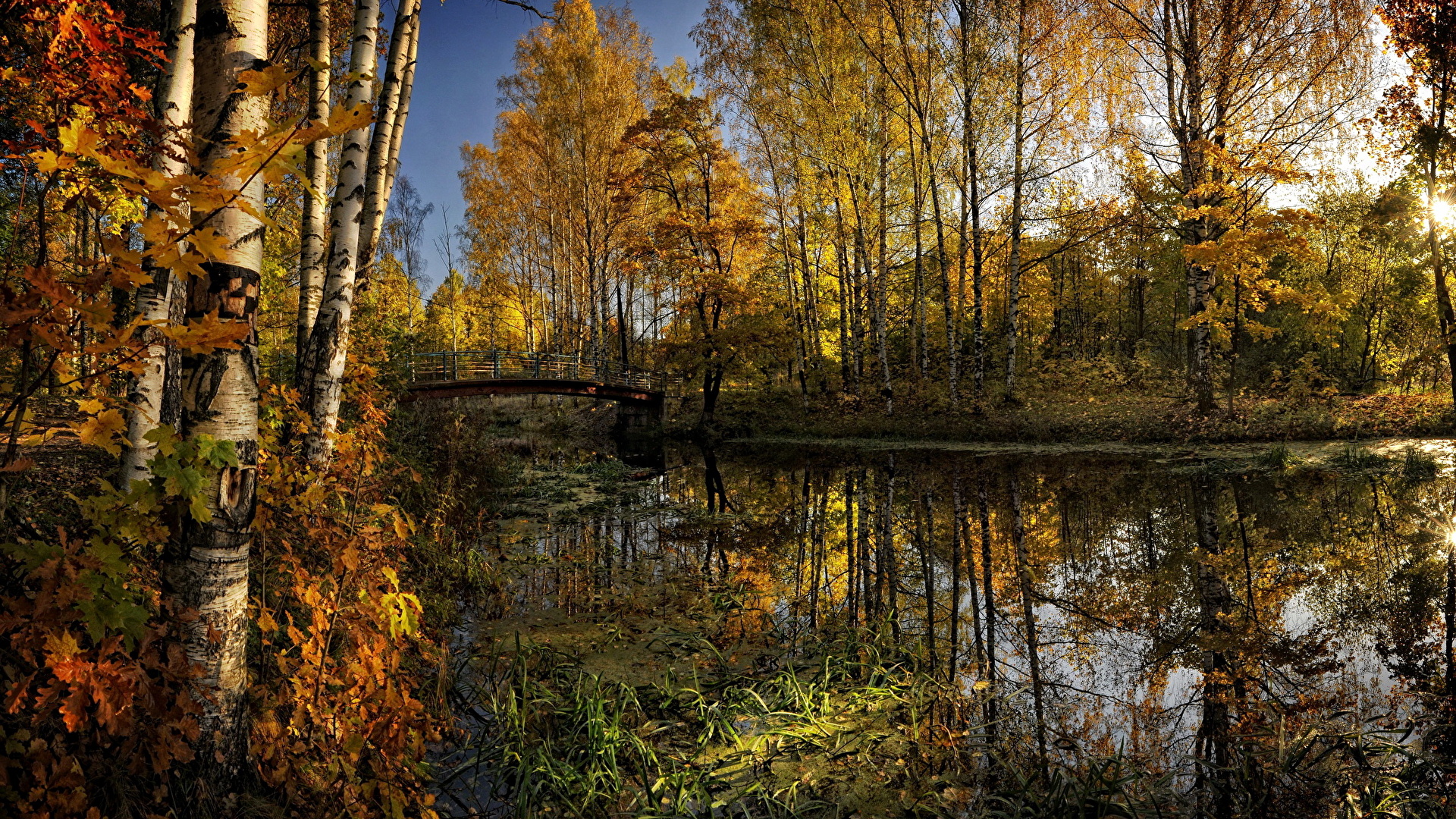 Desktop Wallpapers Autumn Nature Lake Seasons 1920x1080