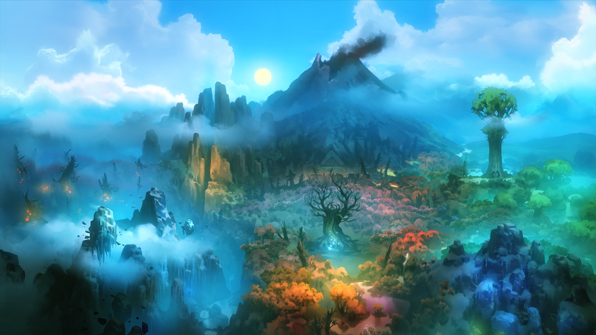 Fantasy world 3. Ori and the Blind Forest. Ori and the Blind Forest 2. Ori and the will of the Wisps. Ori and the Blind Forest фон.