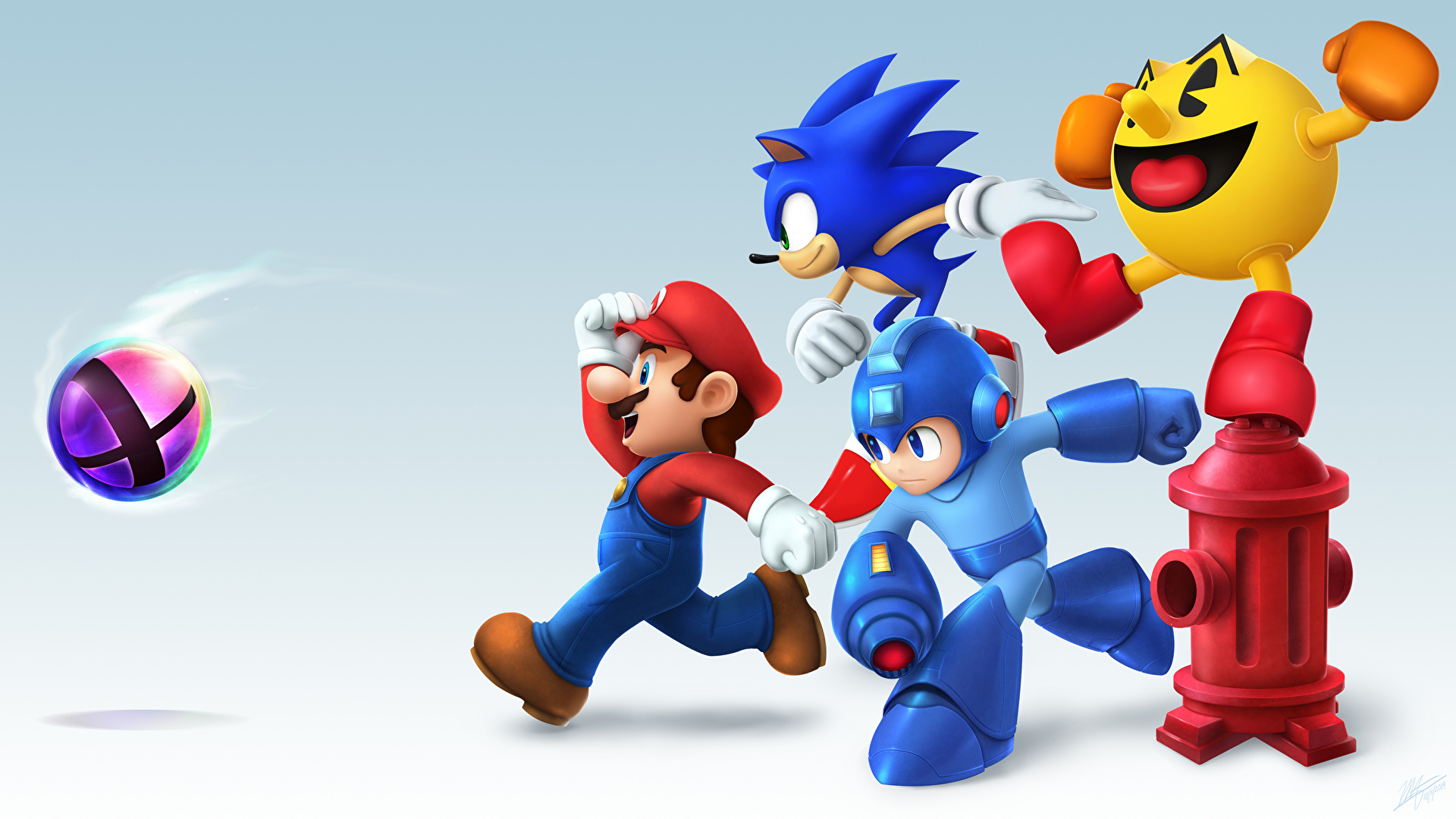 壁紙 19x1080 ソニックアドベンチャー マリオシリーズ Smash Bros Pac Man Mega Man ゲーム 3dグラフィックス ダウンロード 写真