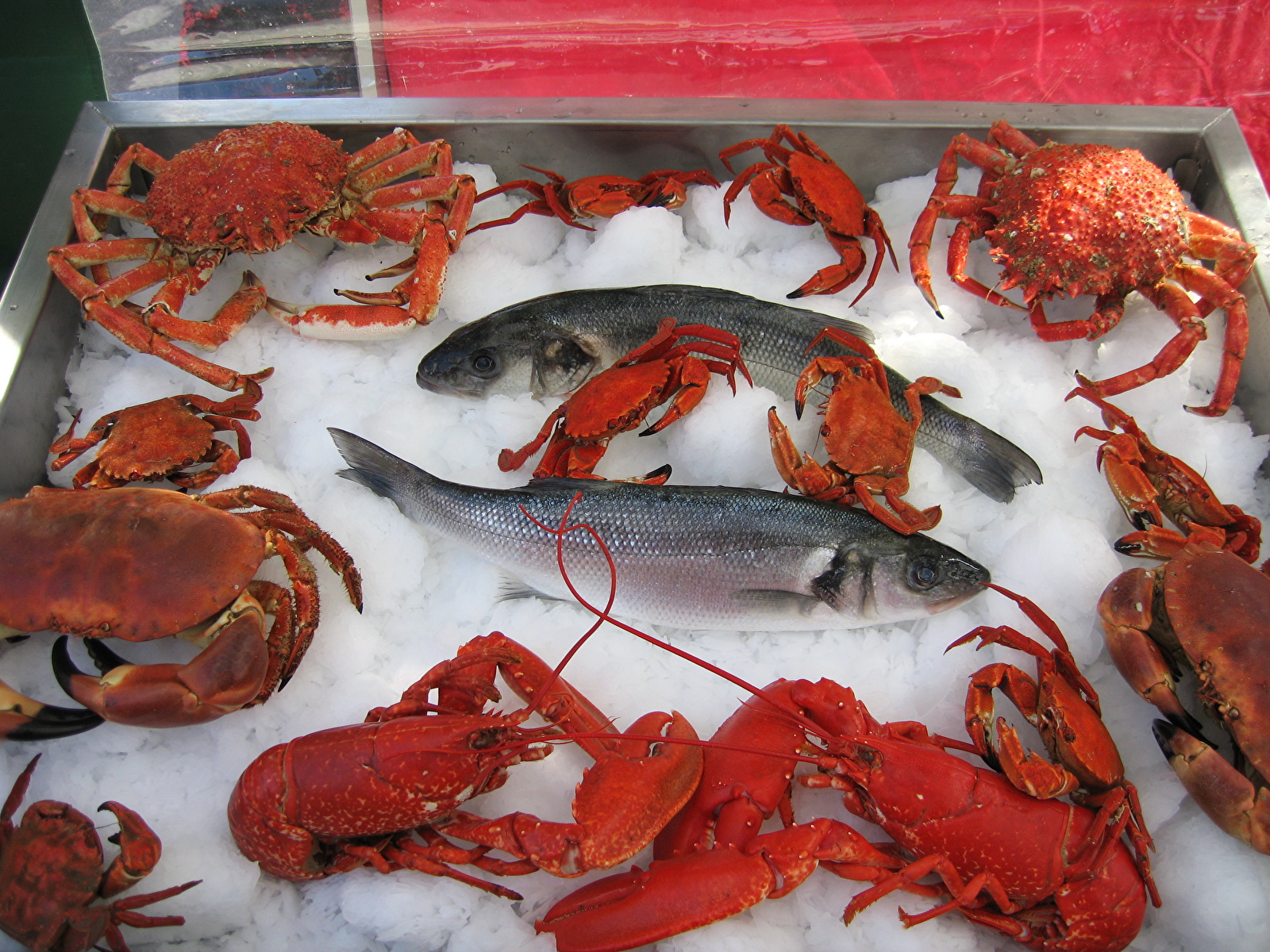 Achtergronden Krabben Rivierkreeften Vissen - Voedsel spijs Zeevruchten 1600x1200 krab Voedsel