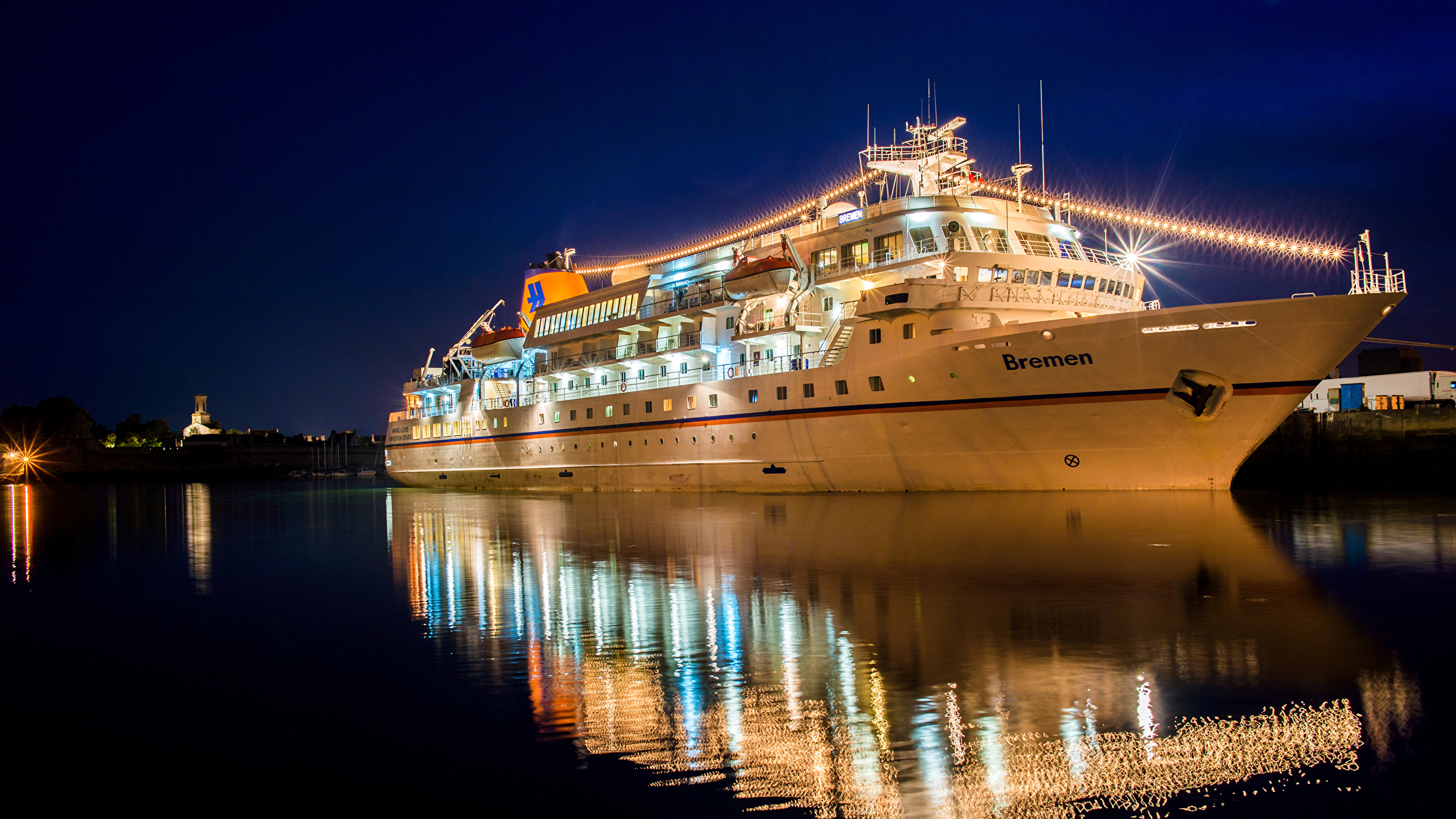 Fondos De Pantalla 2560x1440 Barco Crucero Mar Noche Descargar Imagenes