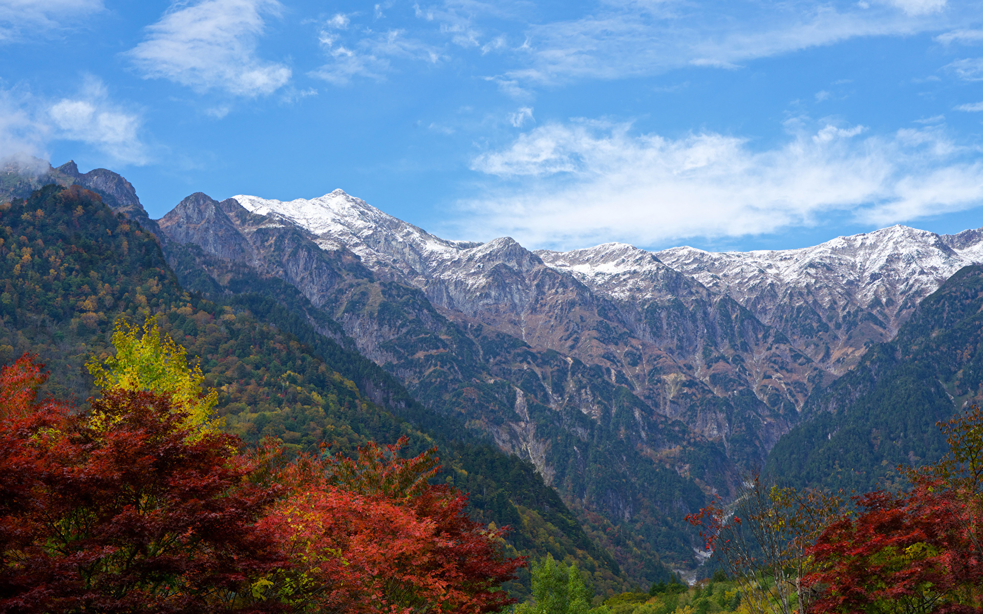 Images Japan Kasagatake Mountain Nature canyons Mountains 1920x1200