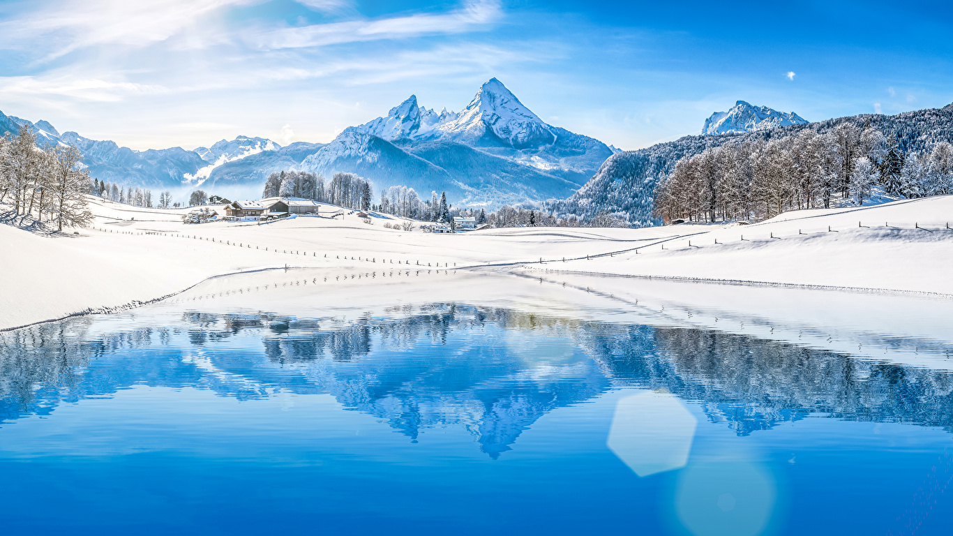 Papeis De Parede 1366x768 Invierno Fotografia De Paisagem Montanhas