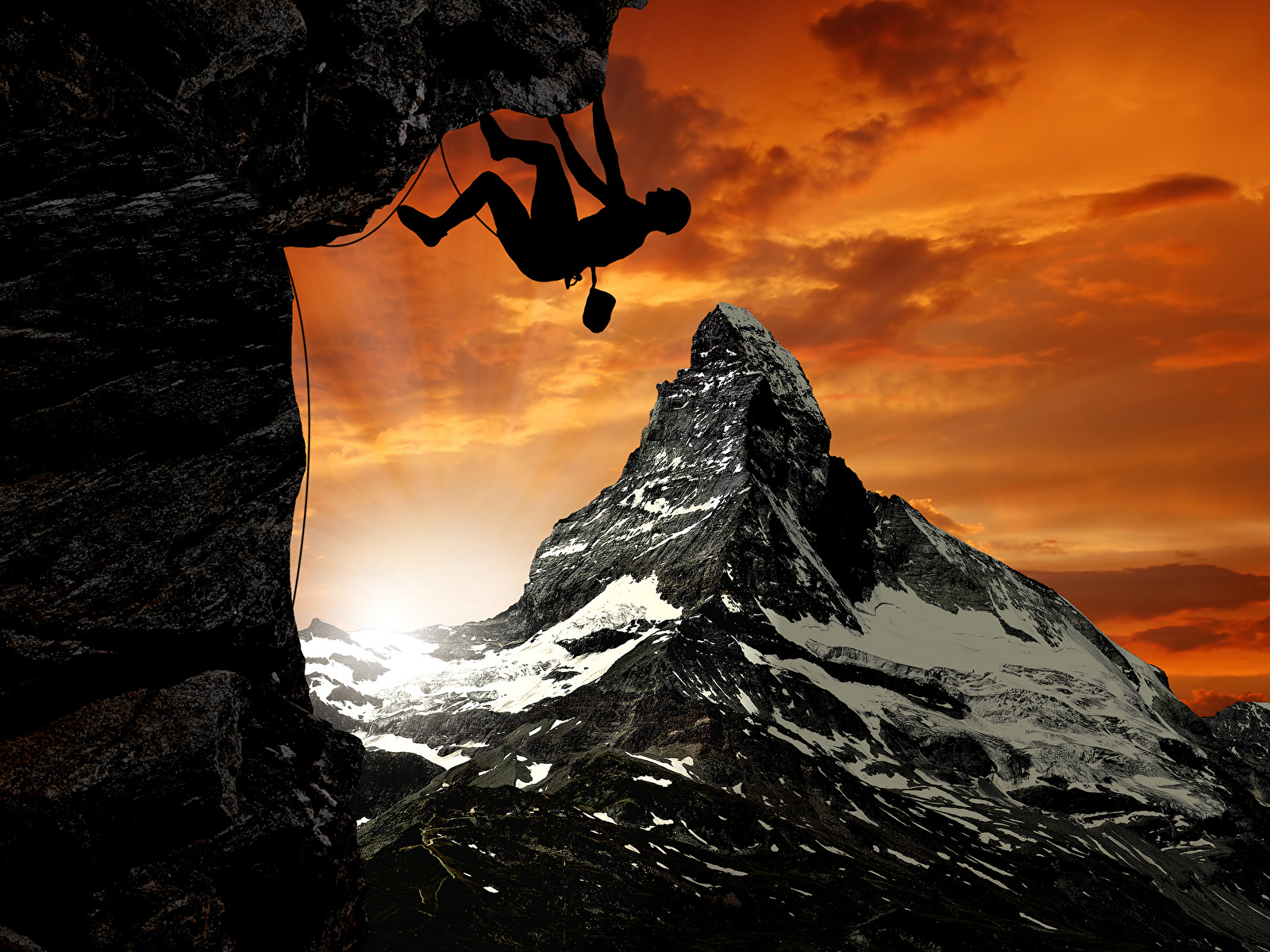 Desktop Wallpapers Crag Athletic Mountains 1600x1200