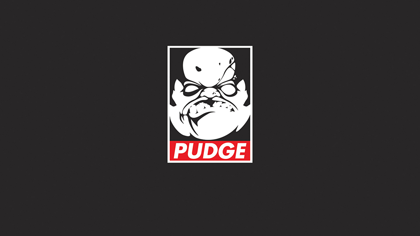 Image DOTA 2 Pudge Monsters Silhouette Fantasy vdeo game 1366x768