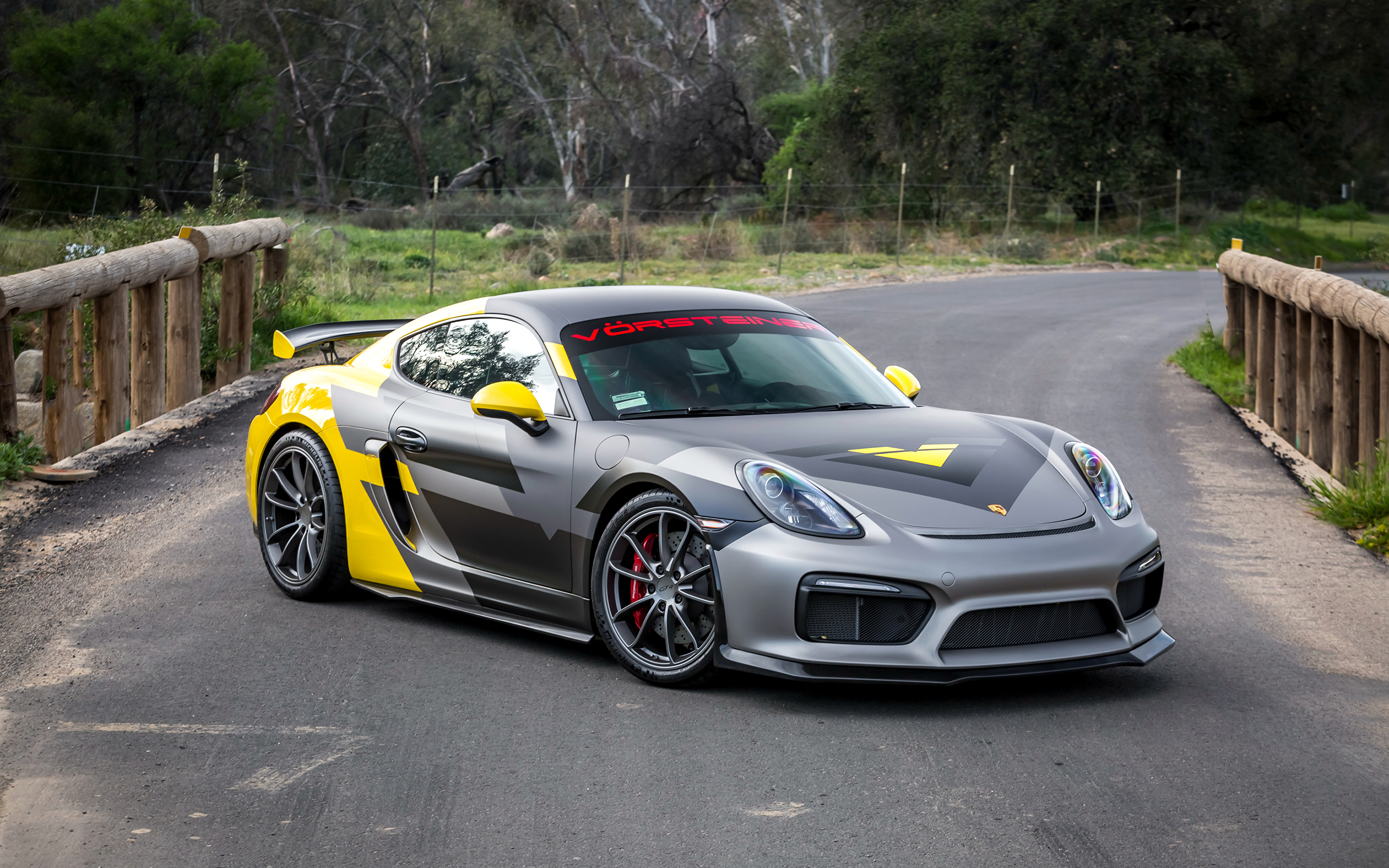 Фотография Porsche Тюнинг 2016 Vorsteiner Cayman GT4 V-CS 3840x2400