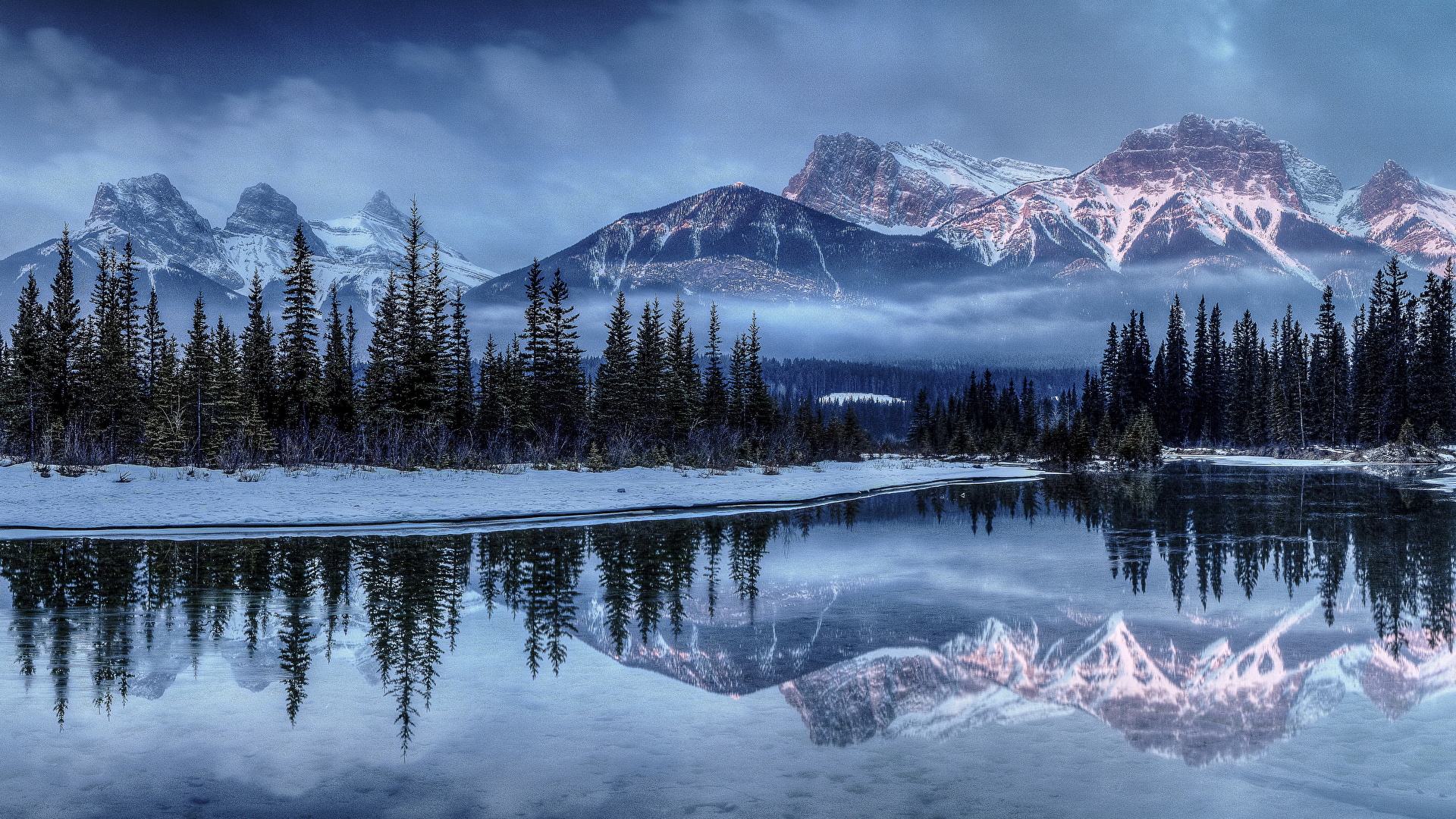 壁紙 19x1080 季節 冬 山 風景写真 湖 トウヒ属 雪 自然 ダウンロード 写真