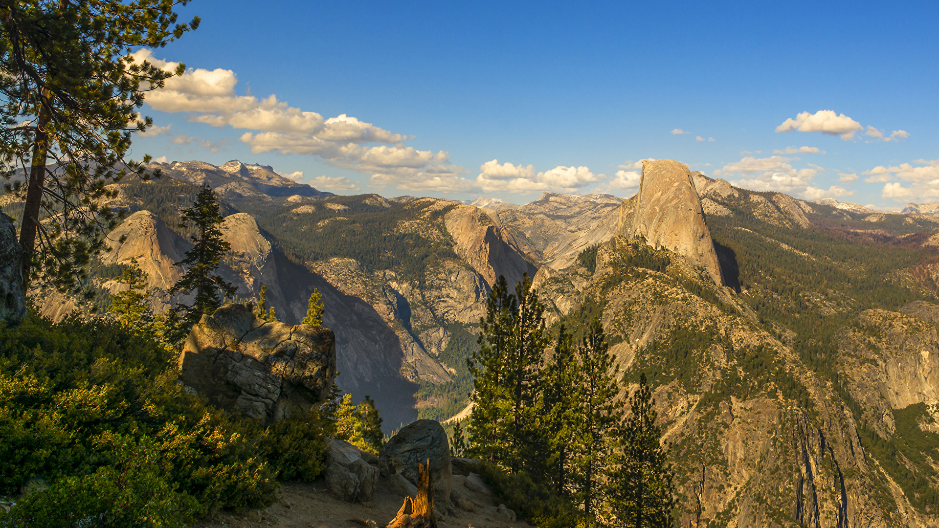 Images Yosemite Usa Nature Spruce Mountains Park Stones 19x1080