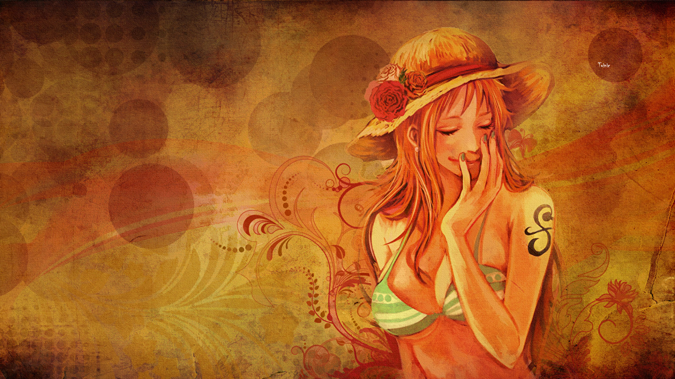 Desktop Wallpapers One Piece Anime Young Woman 1366x768