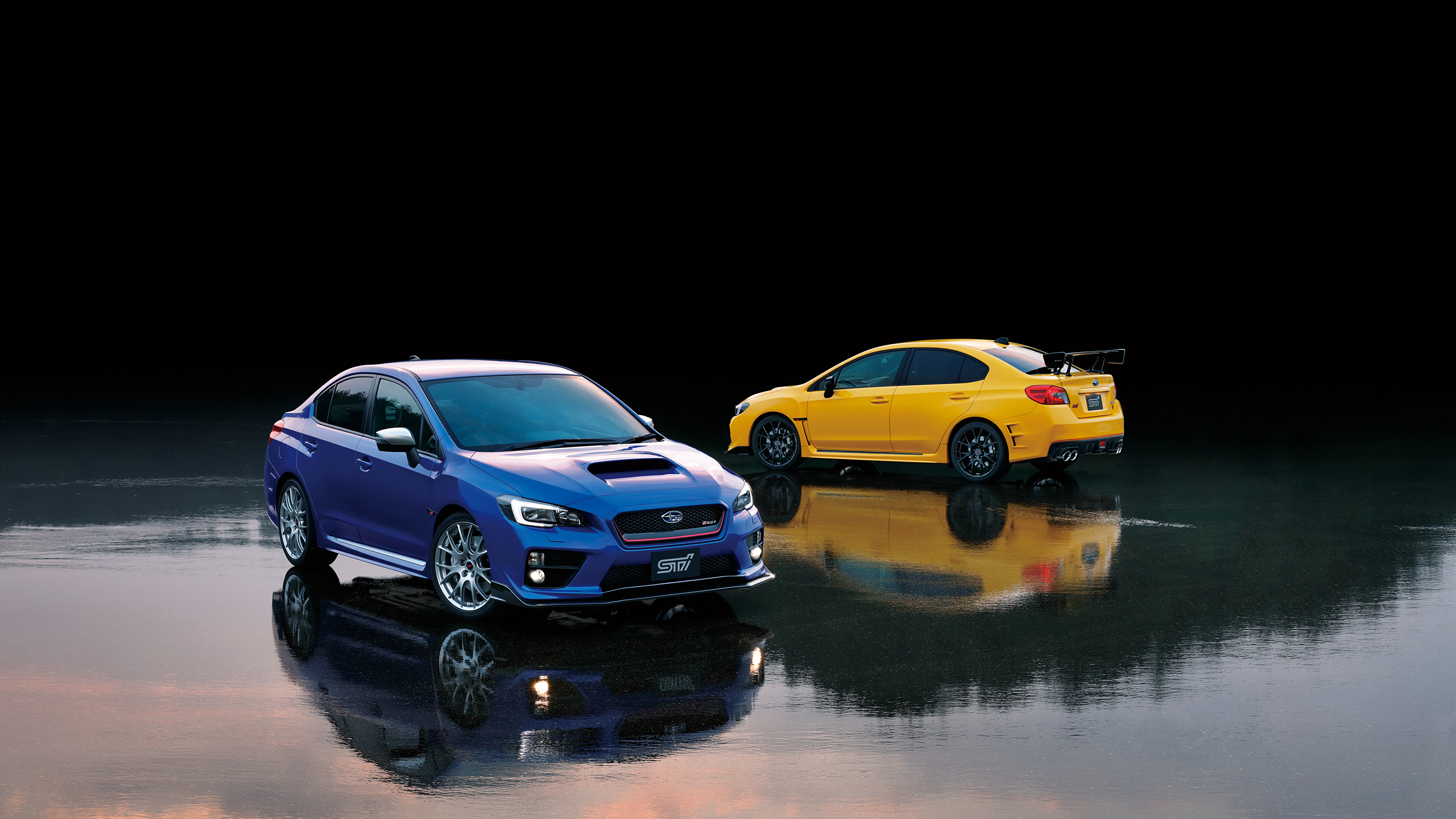 Picture Subaru Wrx Sti Two Cars 3840x2160