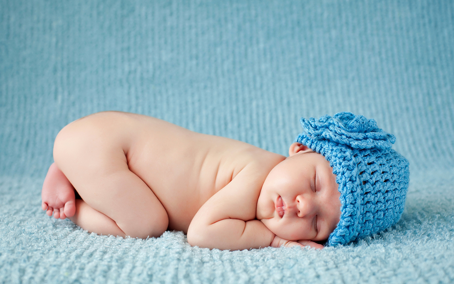 Фотография грудной ребёнок Дети Шапки спящий 1920x1200 Младенцы младенец младенца ребёнок сон Спит спят шапка в шапке