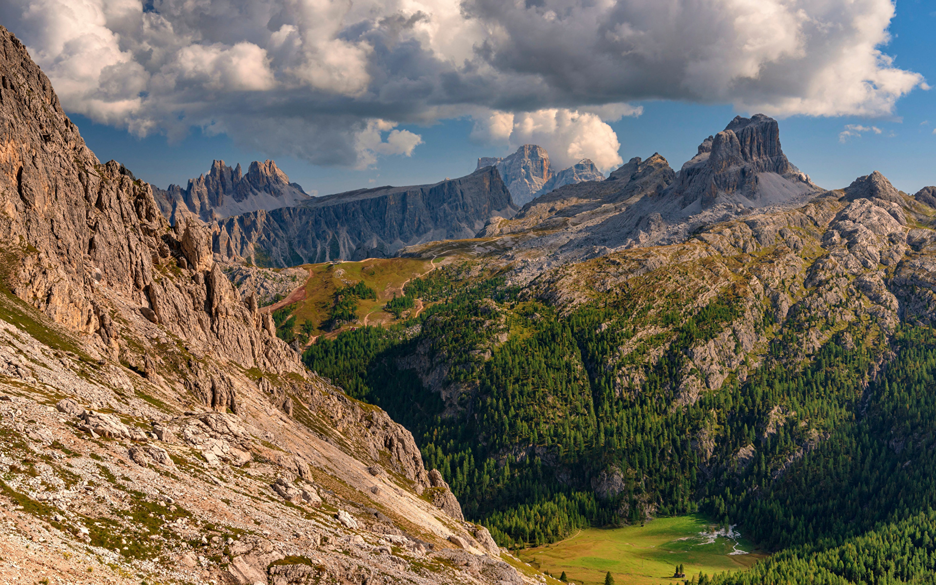 Desktop Wallpapers Alps Italy Dolomites Crag Nature 1920x1200