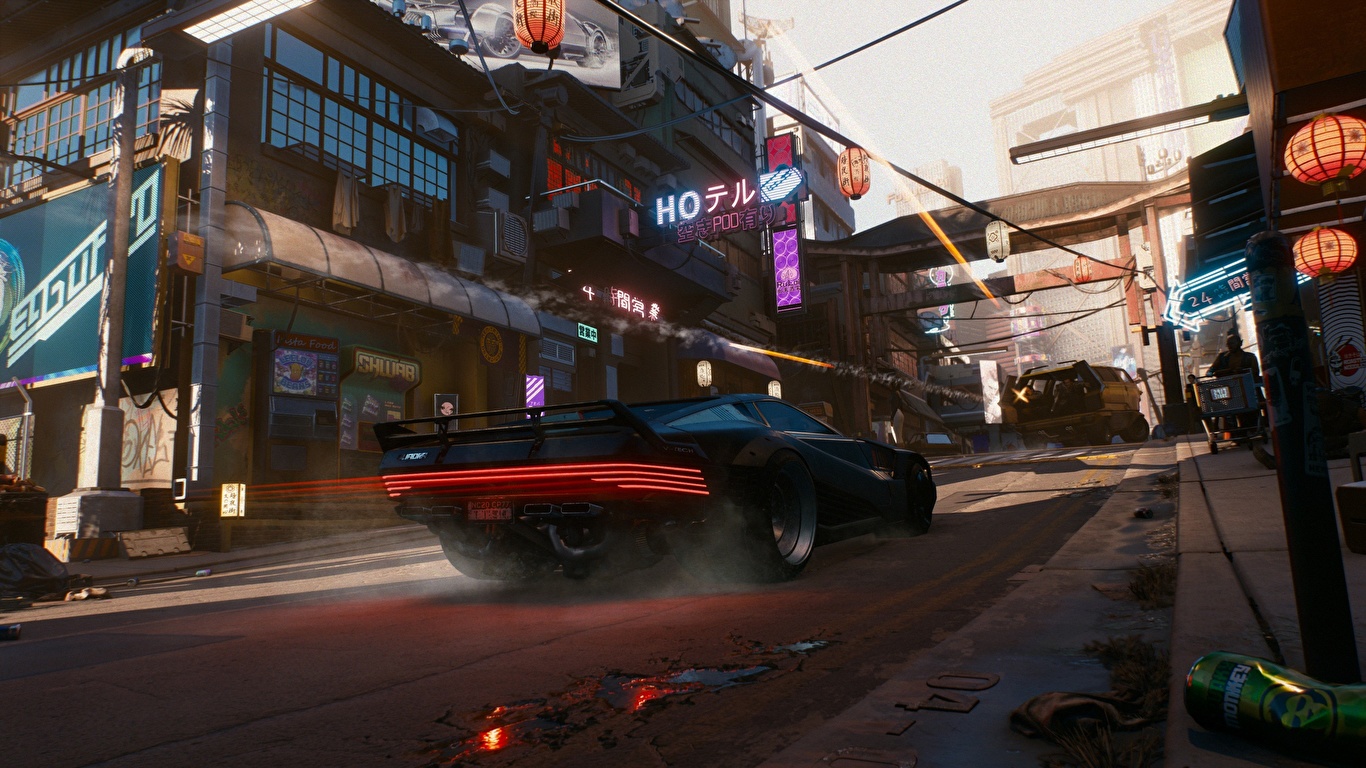 1366x768 Resolution Cityscape Cyberpunk 2077 1366x768 Resolution Wallpaper  - Wallpapers Den