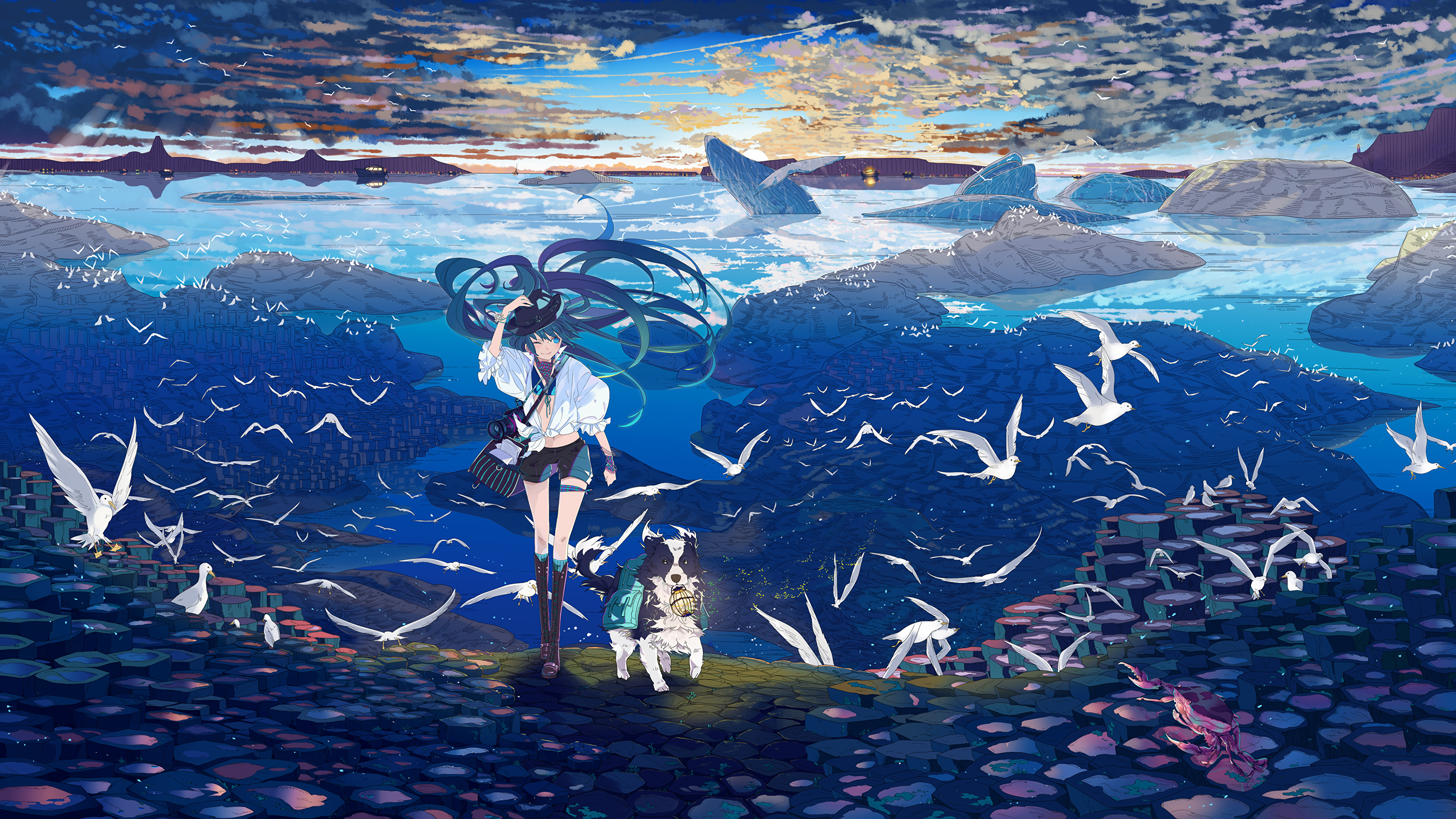 Photo Vocaloid Gull Anime Young Woman 3840x2160