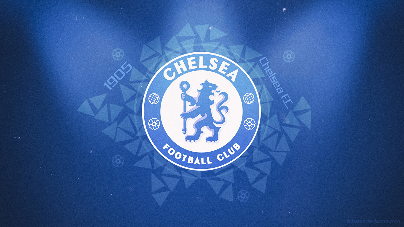 Картинки Логотип эмблема Chelsea FC Спорт Футбол 1366x768