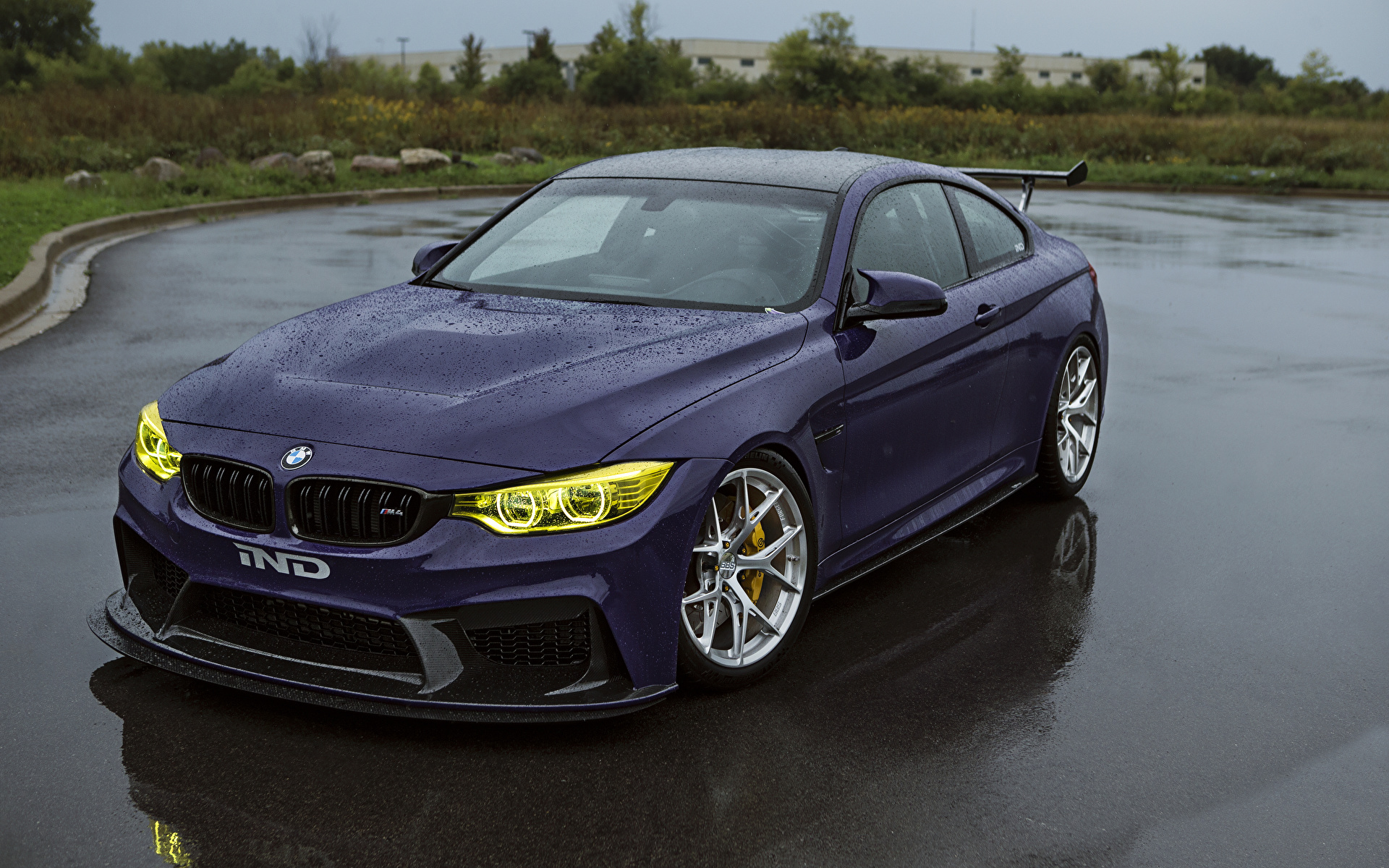 Фото БМВ 2015-16 IND M4 Coupe фиолетовая Автомобили 1920x1200