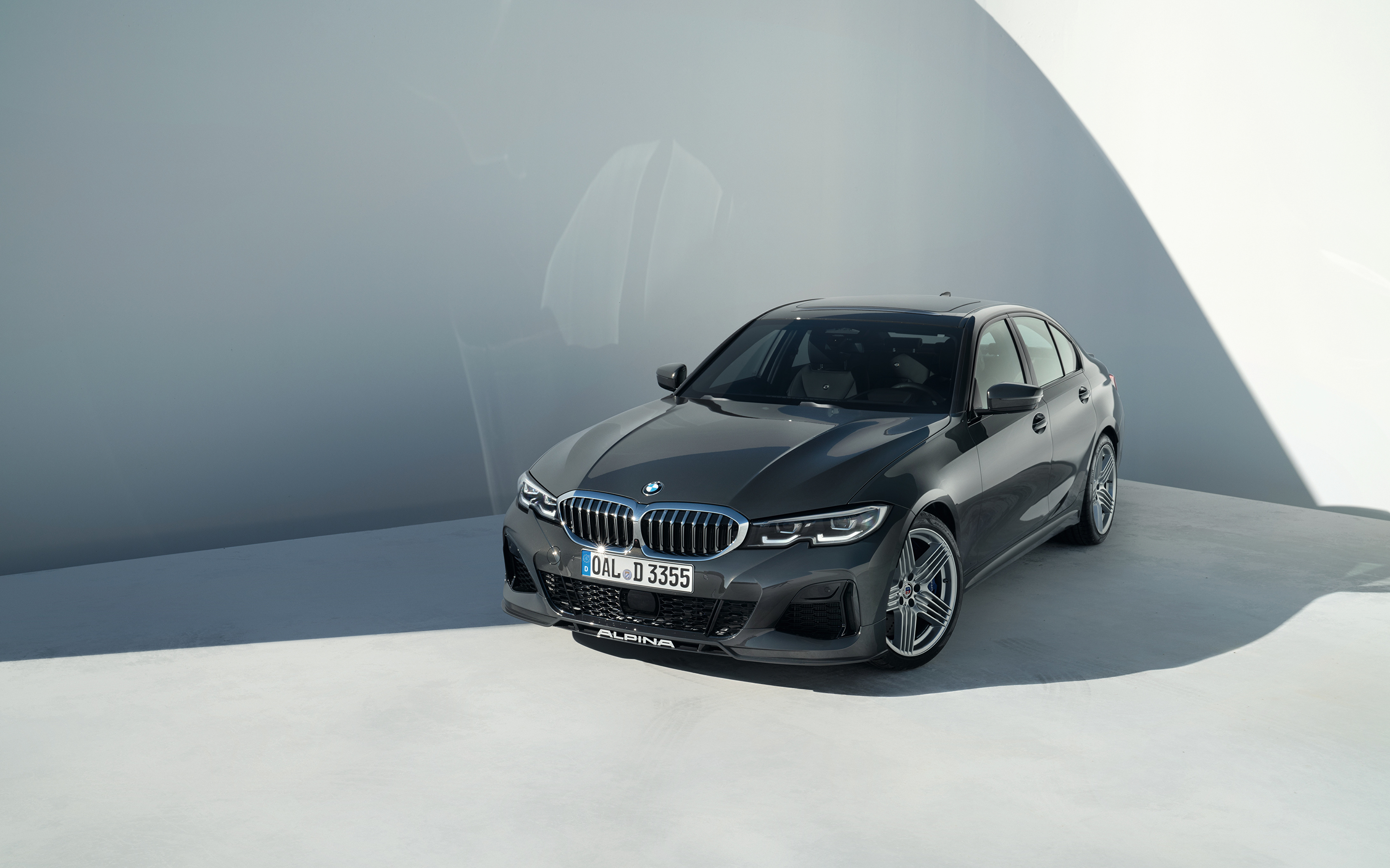 Bakgrunnsbilder til skrivebordet BMW 2020 Alpina D3S Worldwide Grå Biler 3840x2400 bil automobil