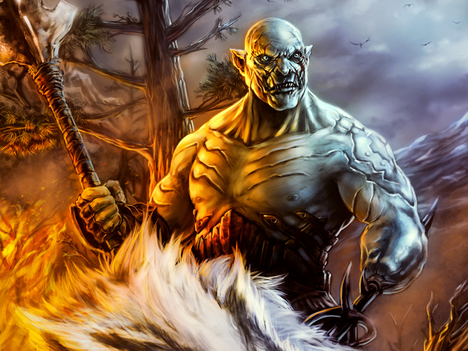 Desktop Wallpapers The Hobbit Orc monster Warriors Azog 1600x1200