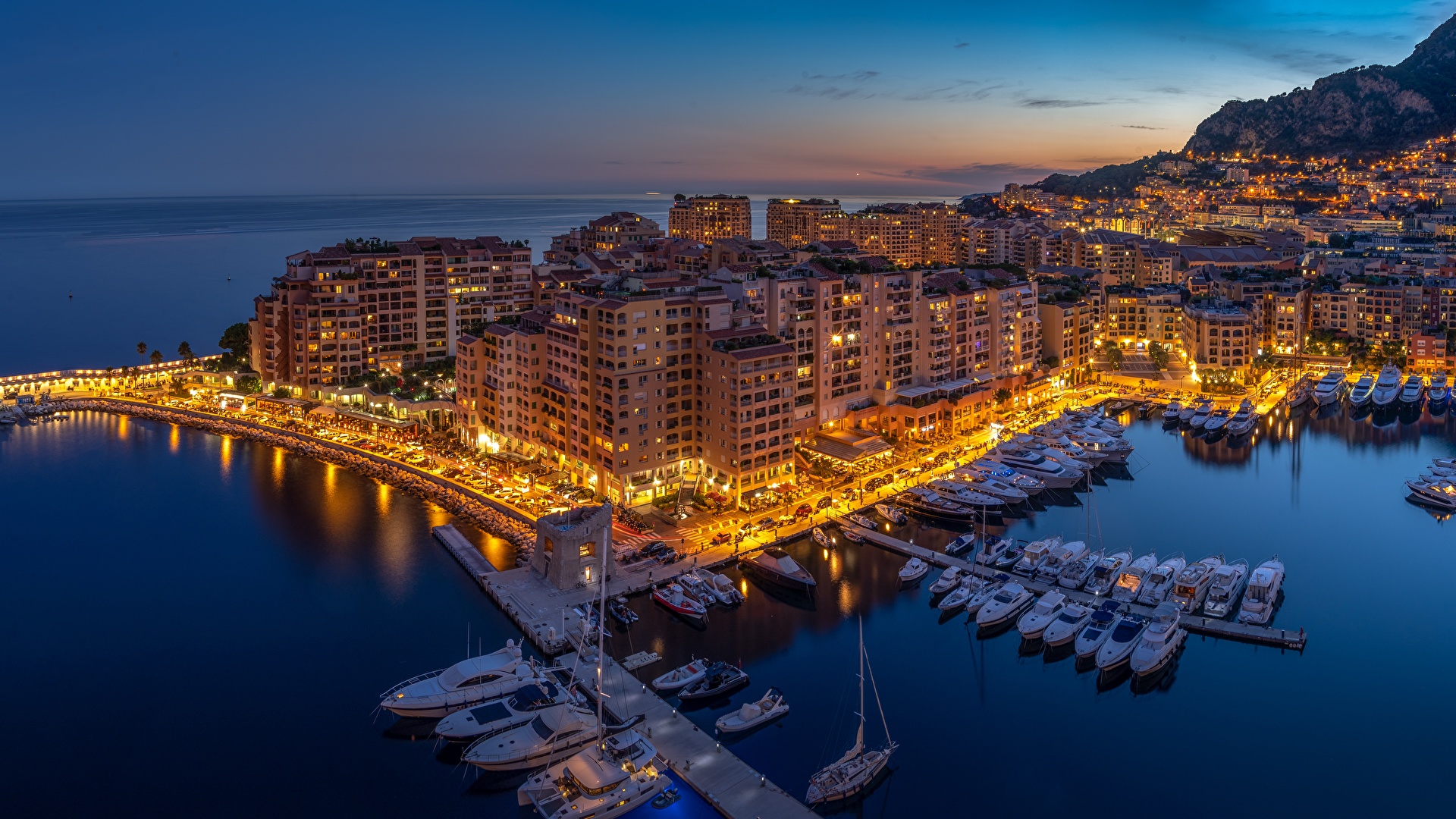 Monaco Winter Sunset Cityscape 4K 8K Wallpapers | HD Wallpapers | ID #30315