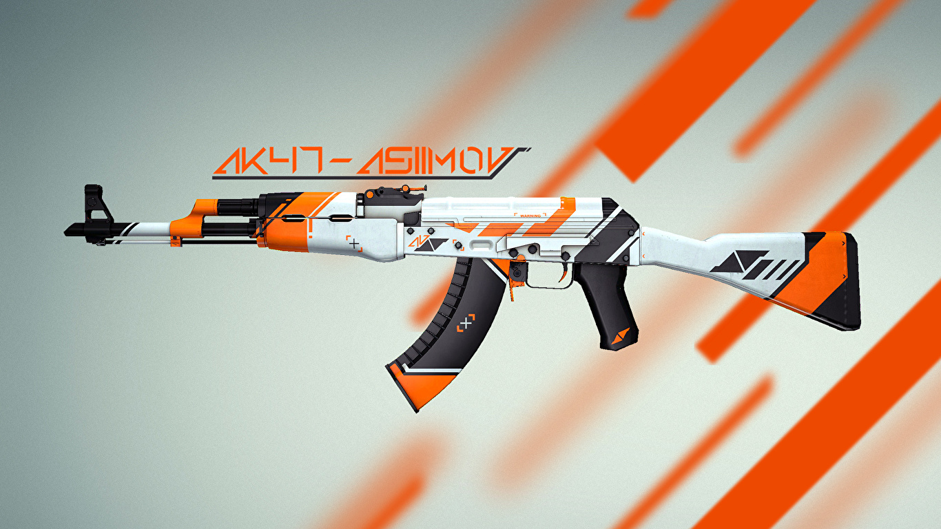 Papeis de parede 1366x768 Counter Strike De perto Fuzil de assalto AK 47  AK-47 Asiimov Coridium CS:GO Global Offensive Jogos Exército baixar imagens