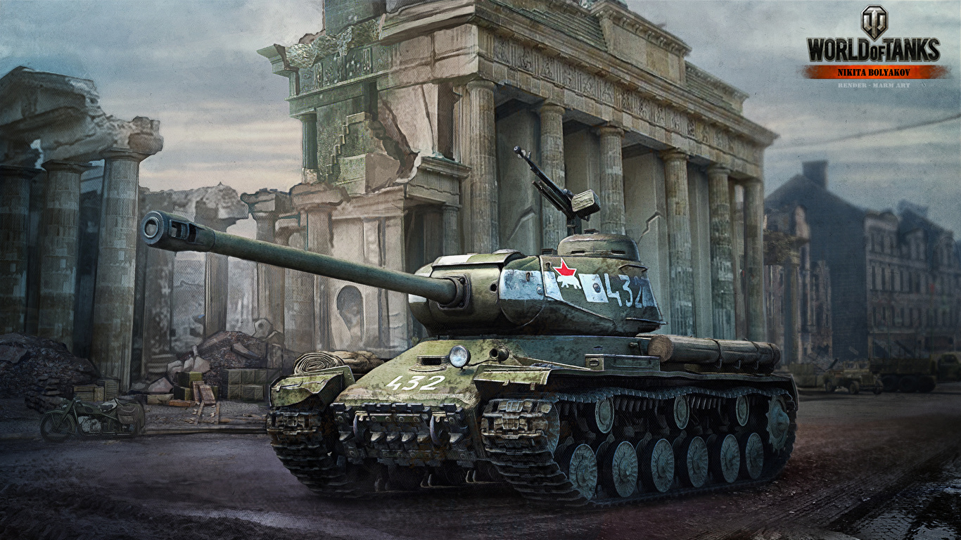 Картинки WOT Nikita Bolyakov танк is 2 Игры Армия 1366x768