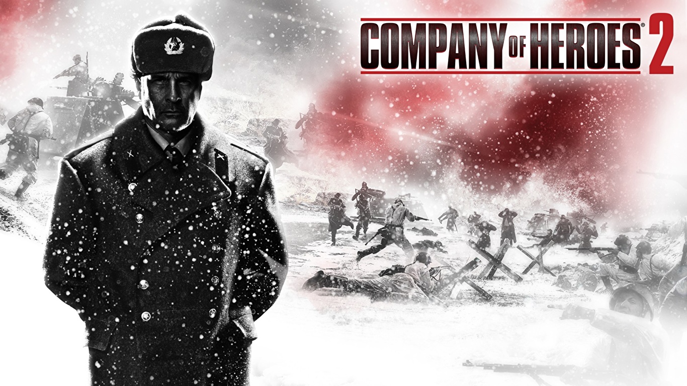 Фотографии Company of Heroes Company of Heroes 2 Солдаты 1366x768