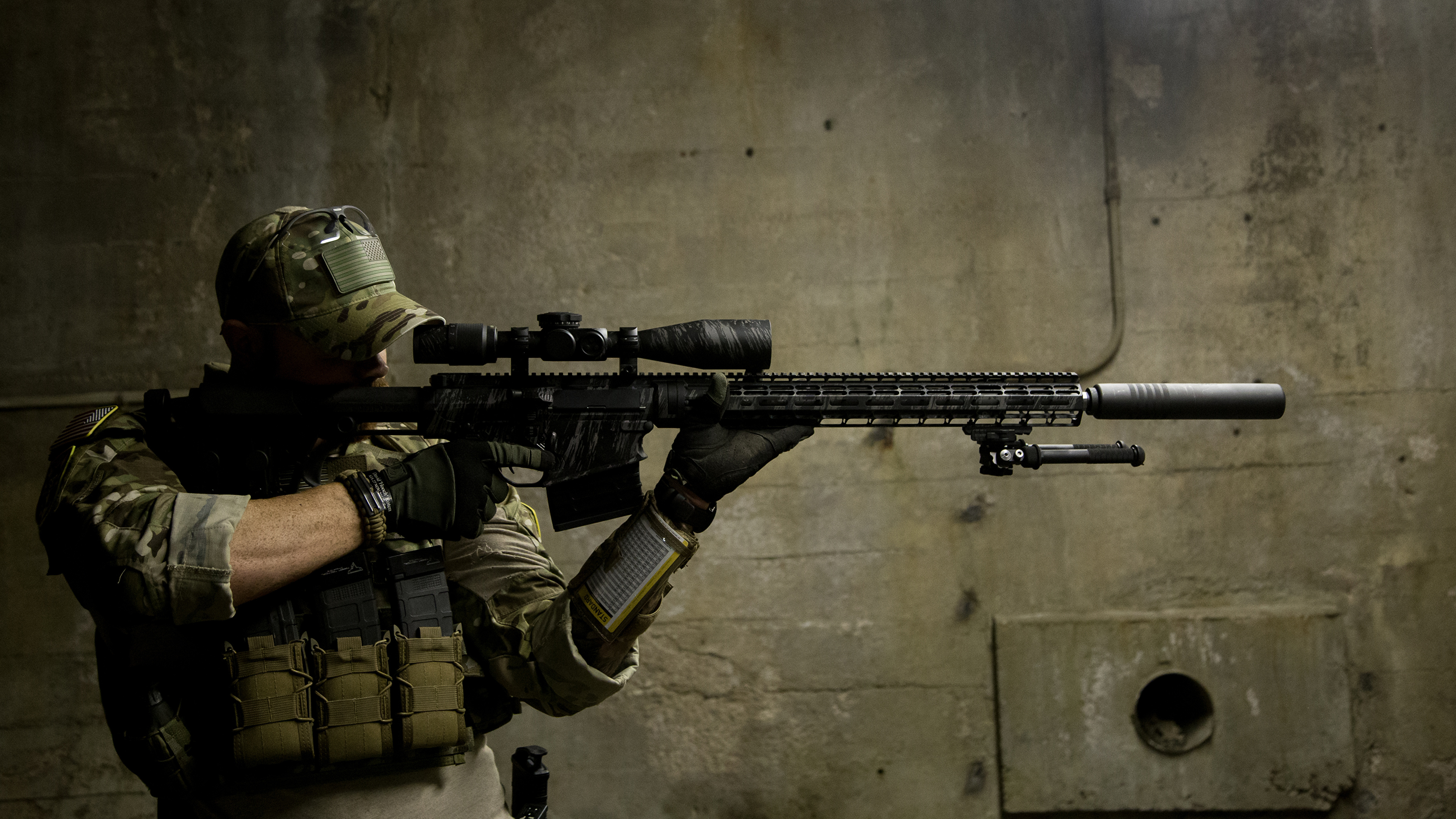 Wallpaper Sniper rifle Snipers Soldiers Army 3840x2160