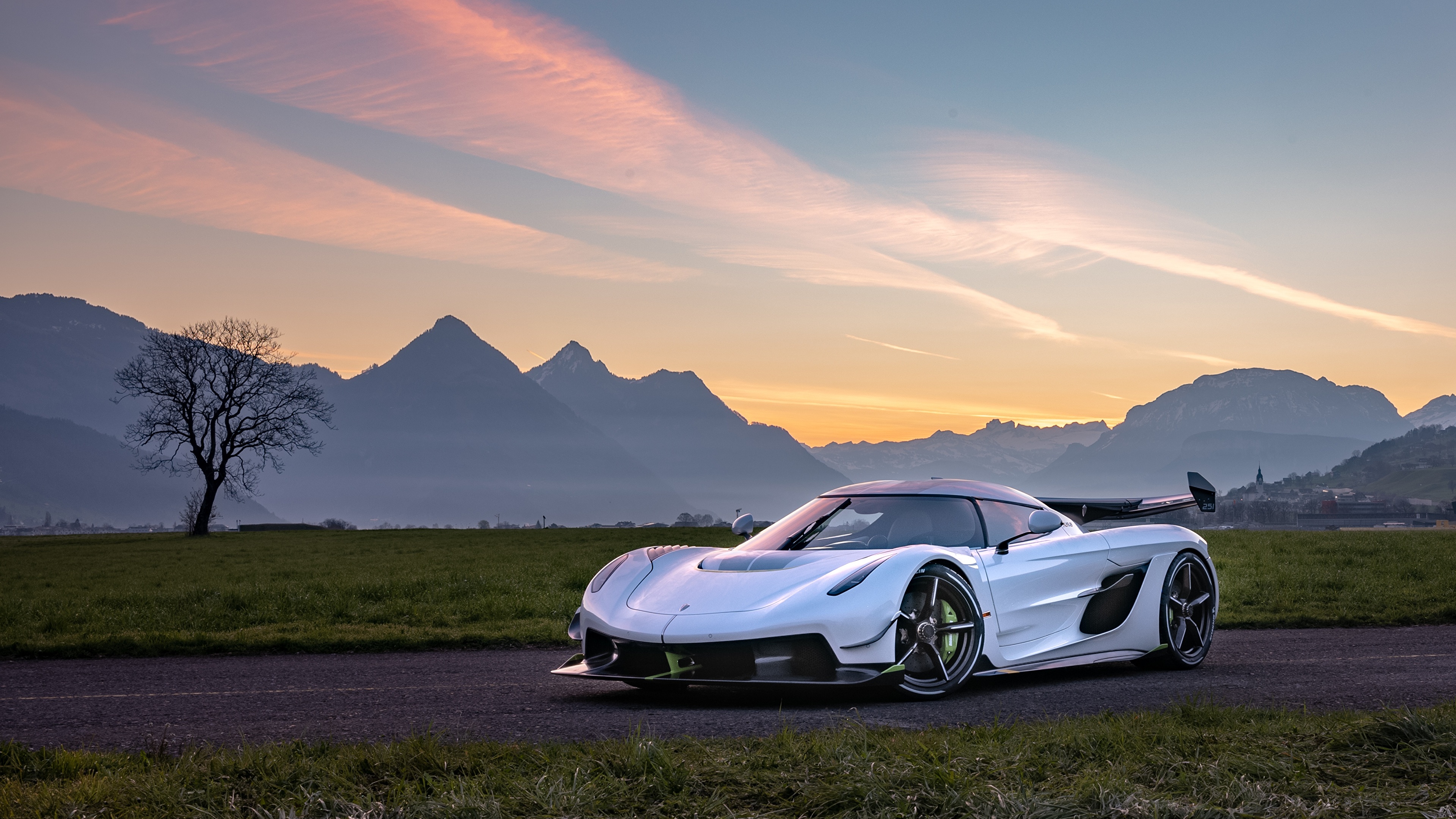 Картинка Koenigsegg Jesko белых Автомобили 3840x2160