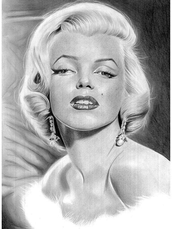  Fondos de Pantalla 0x8 Marilyn Monroe Contacto visual En blanco y negro Chicas descargar imagenes