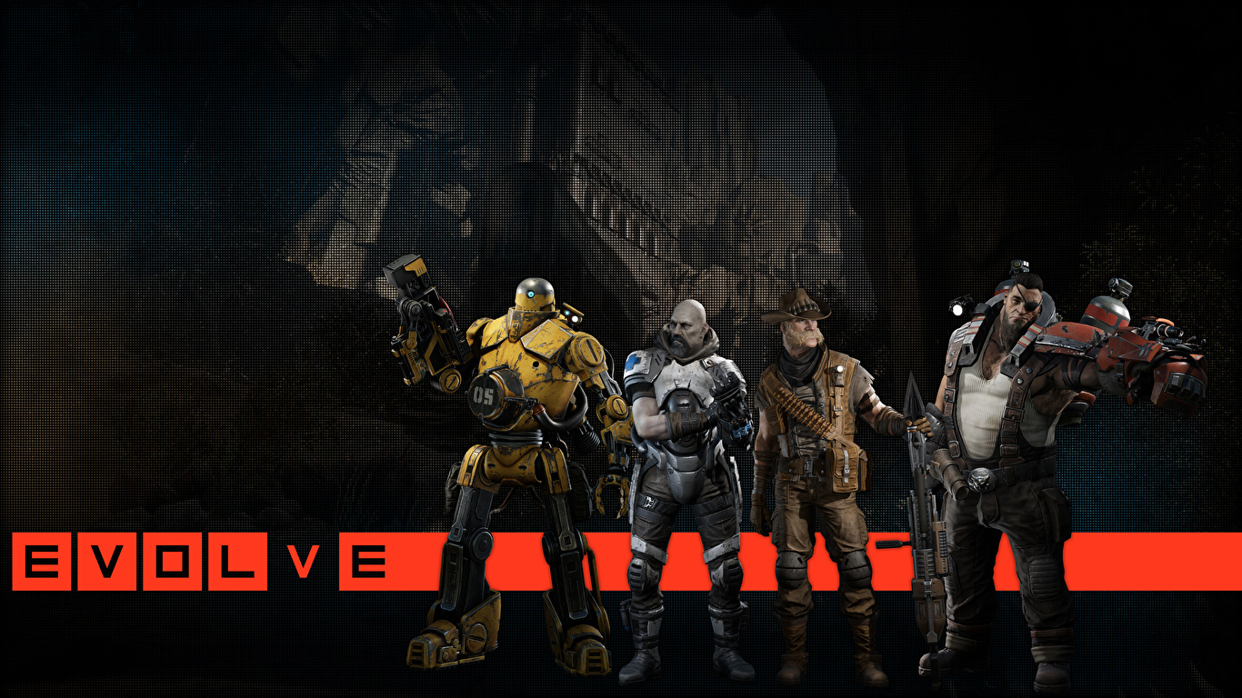 Картинки Evolve игра робота Воители Фэнтези Игры 1366x768