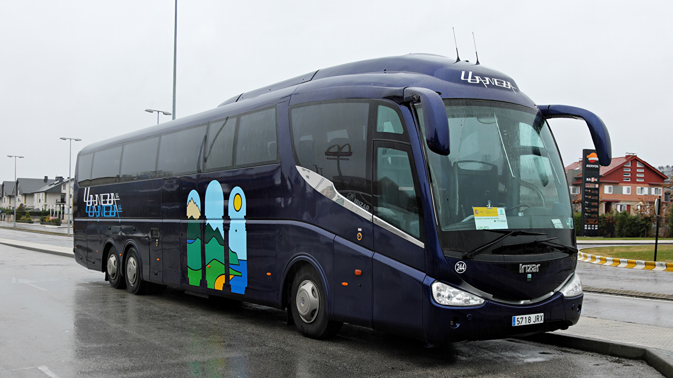 Papeis de parede 1366x768 Ônibus Irizar PB Azul Carros baixar imagens